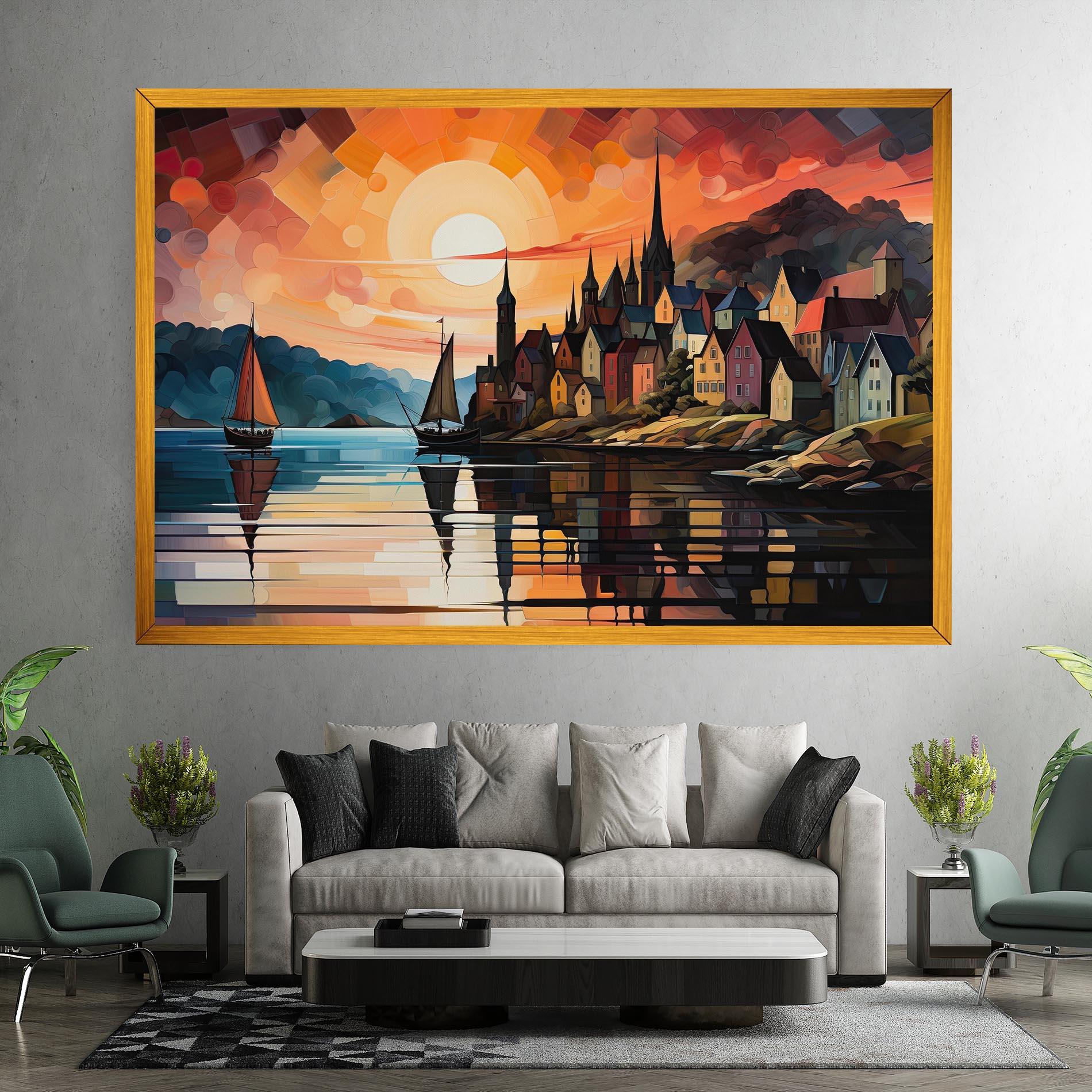 Tablou Canvas Castle Painting mockup 7