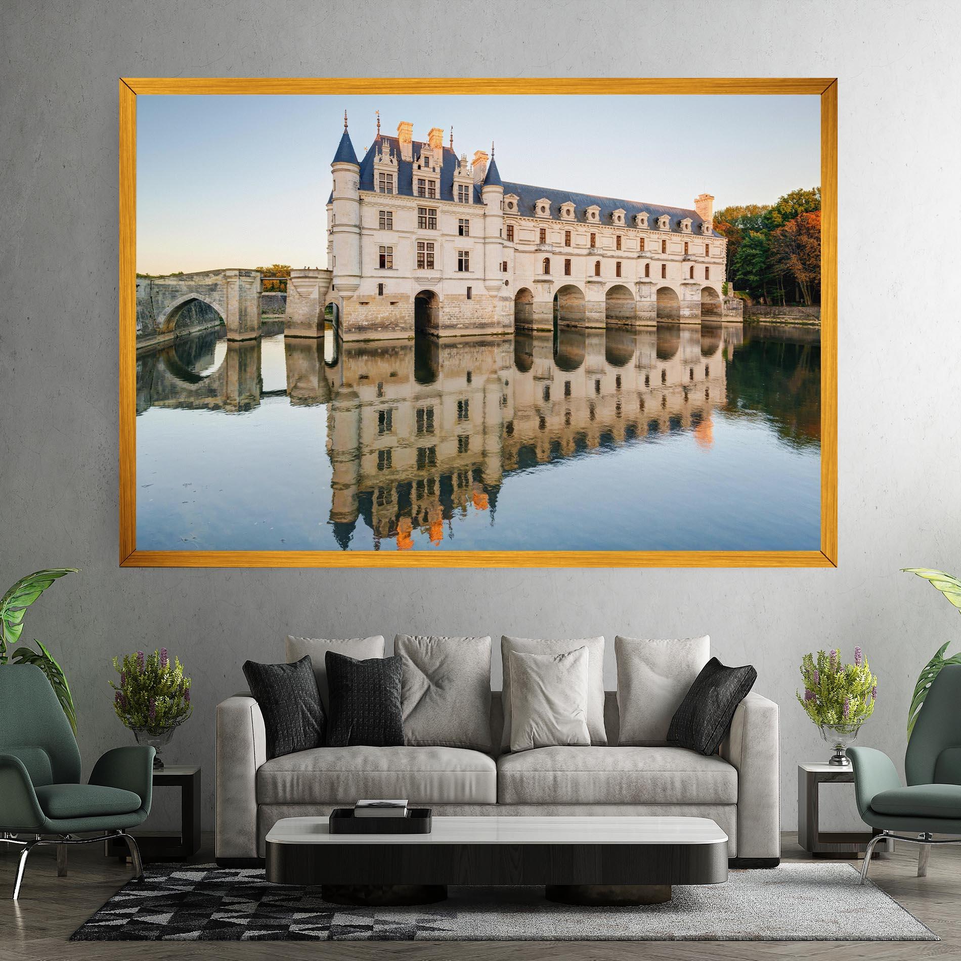 Tablou Canvas Chateau Chenonceau Castle mockup 7
