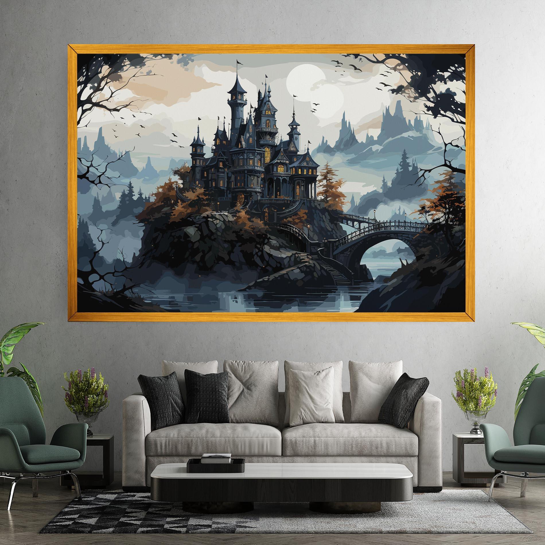 Tablou Canvas Grey Big Castle mockup 7