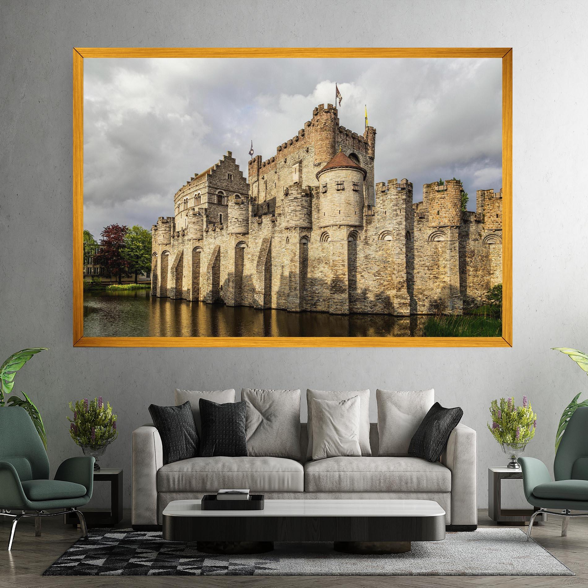 Tablou Canvas Medieval Castle Belgium mockup 7