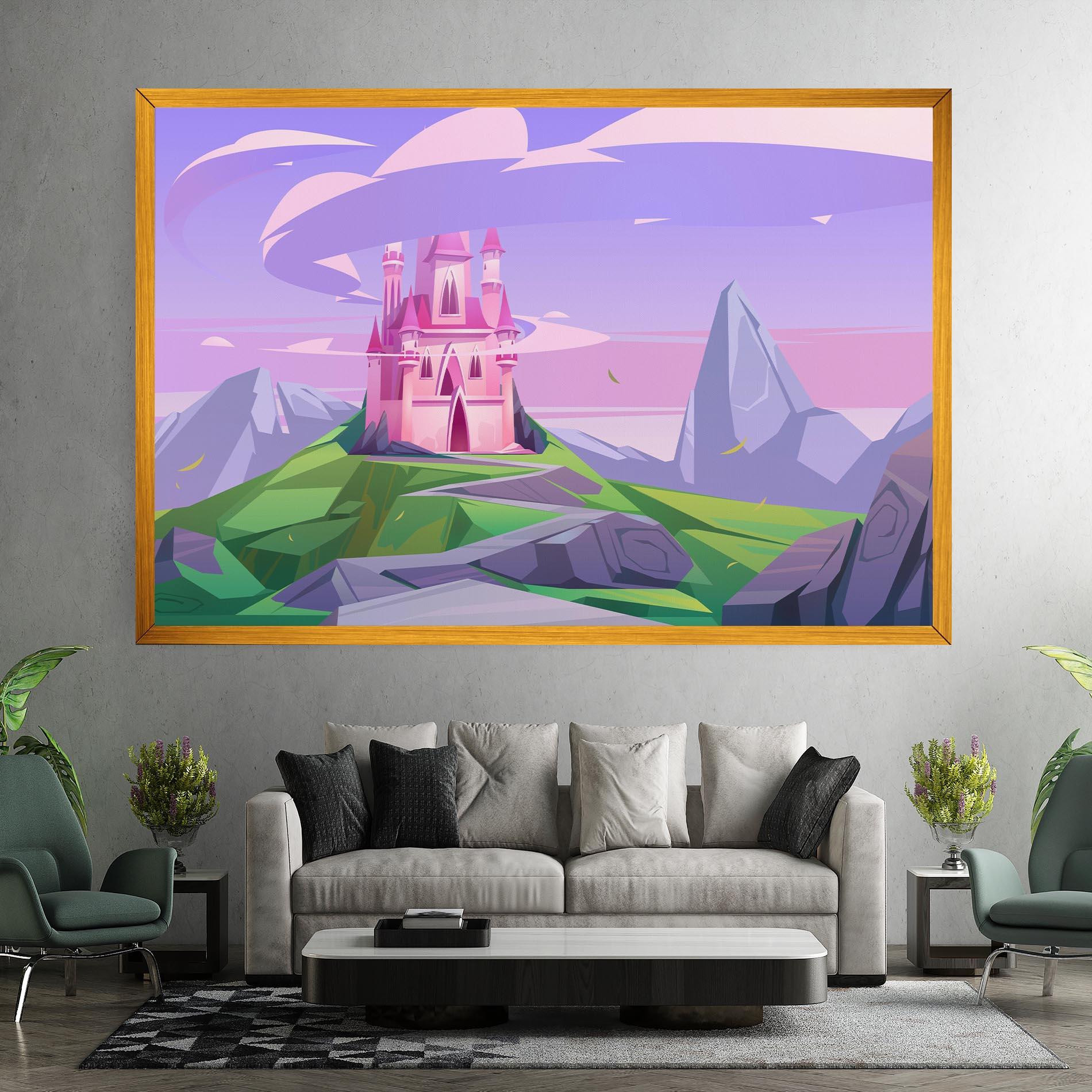 Tablou Canvas Pink Castle mockup 7