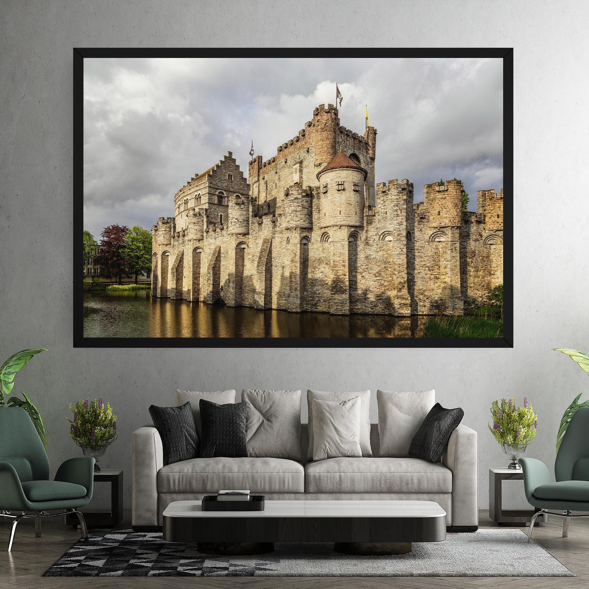 Tablou Canvas Medieval Castle Belgium mockup 7