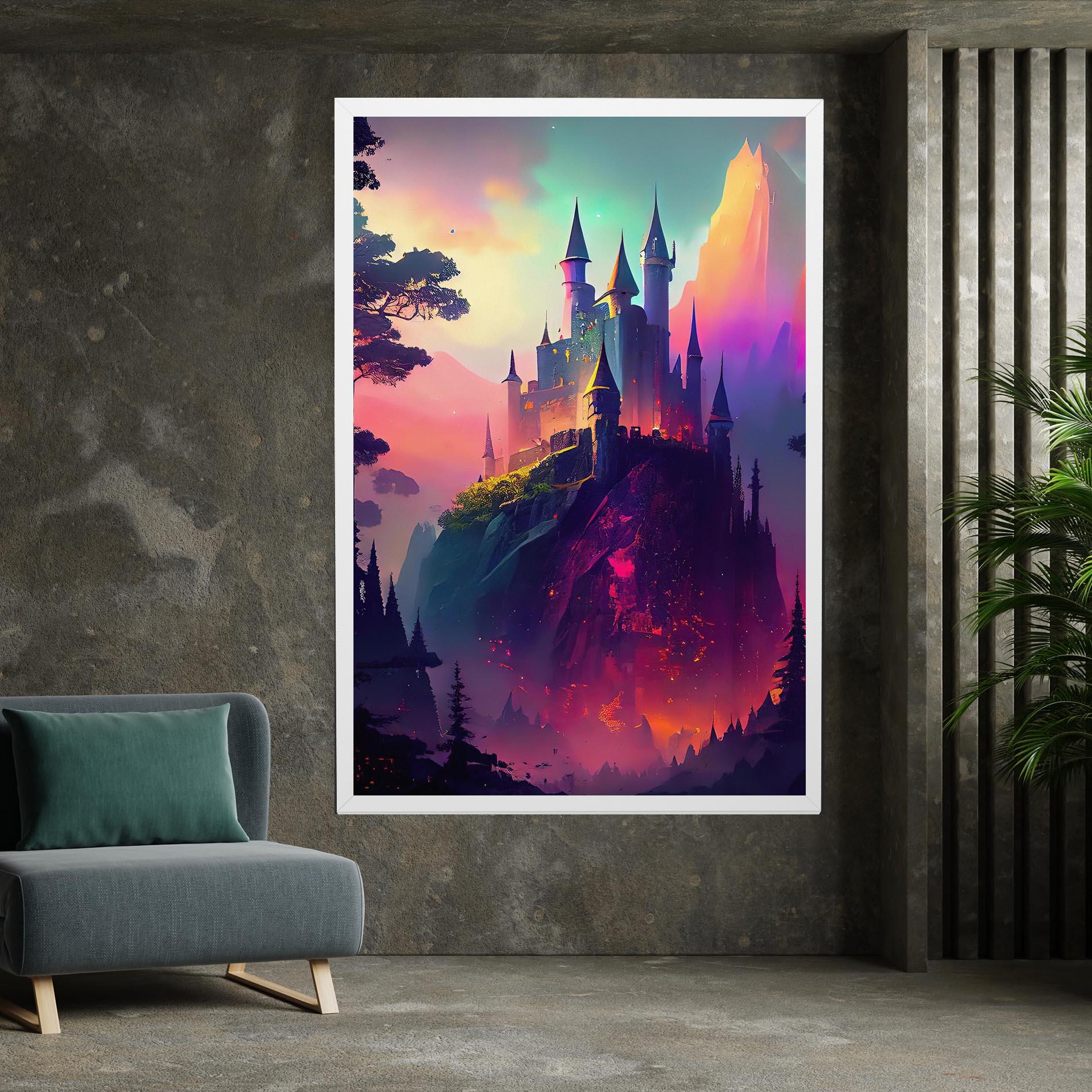 Tablou Canvas Purple Orange Castle mockup 7