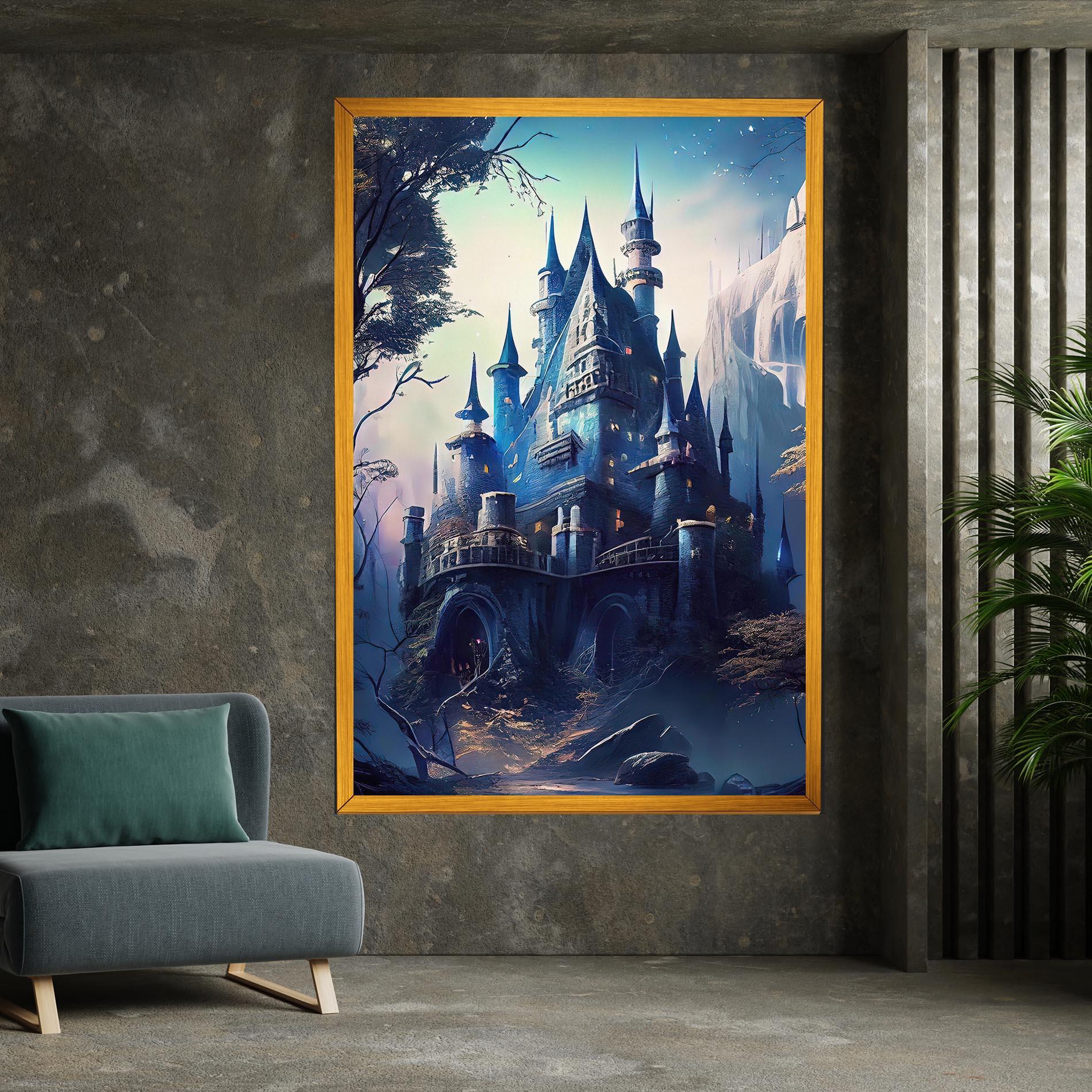 Tablou Canvas Blue Art Castle mockup 7