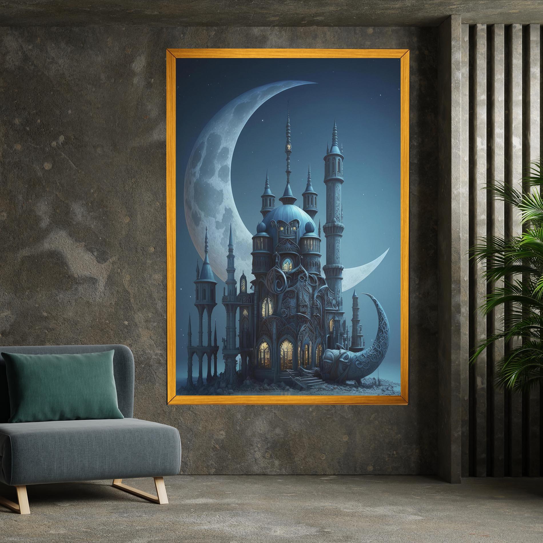 Tablou Canvas Mosque Moon mockup 7