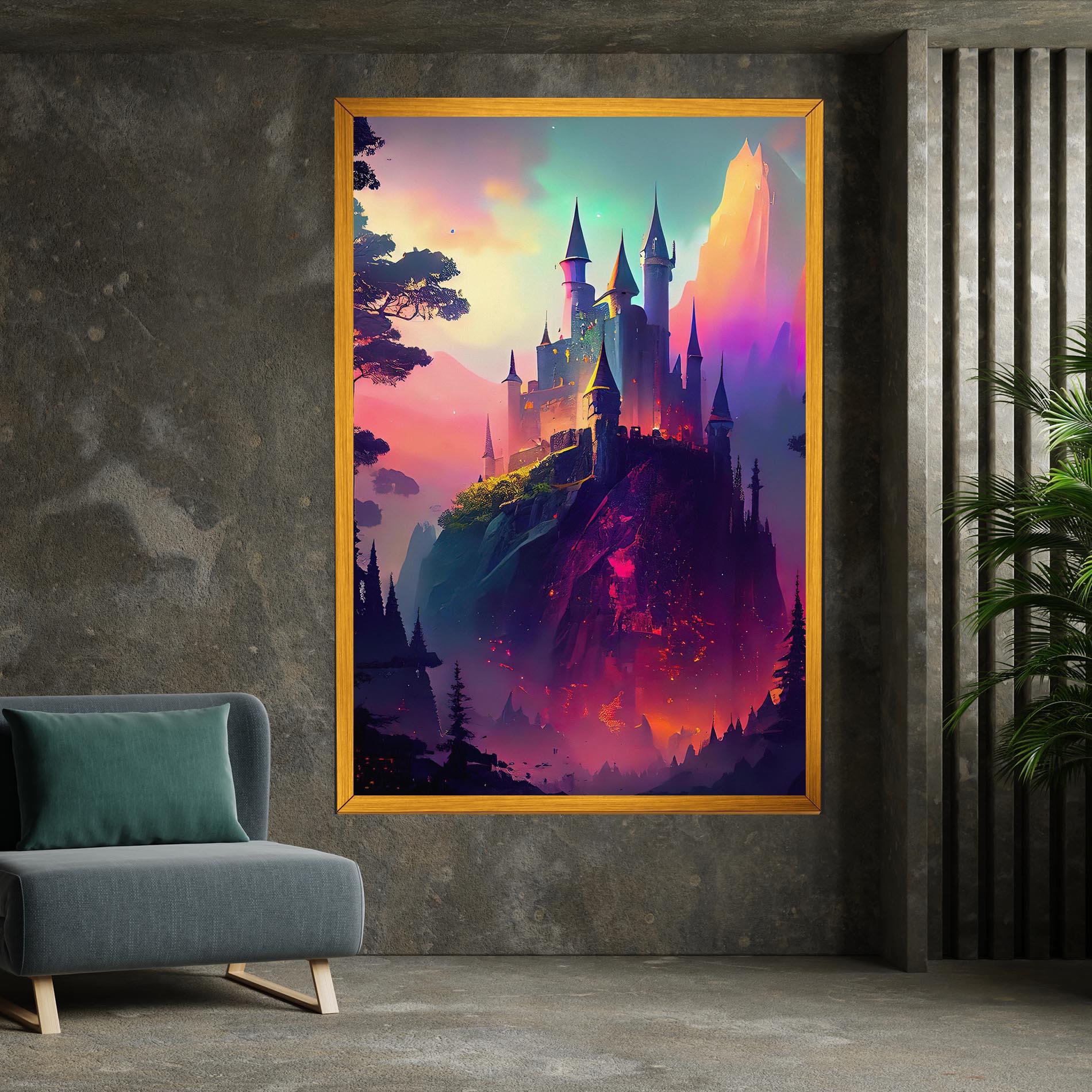 Tablou Canvas Purple Orange Castle mockup 7