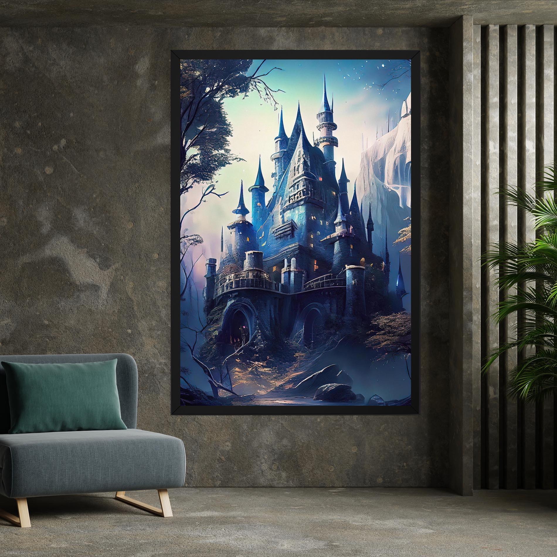 Tablou Canvas Blue Art Castle mockup 7