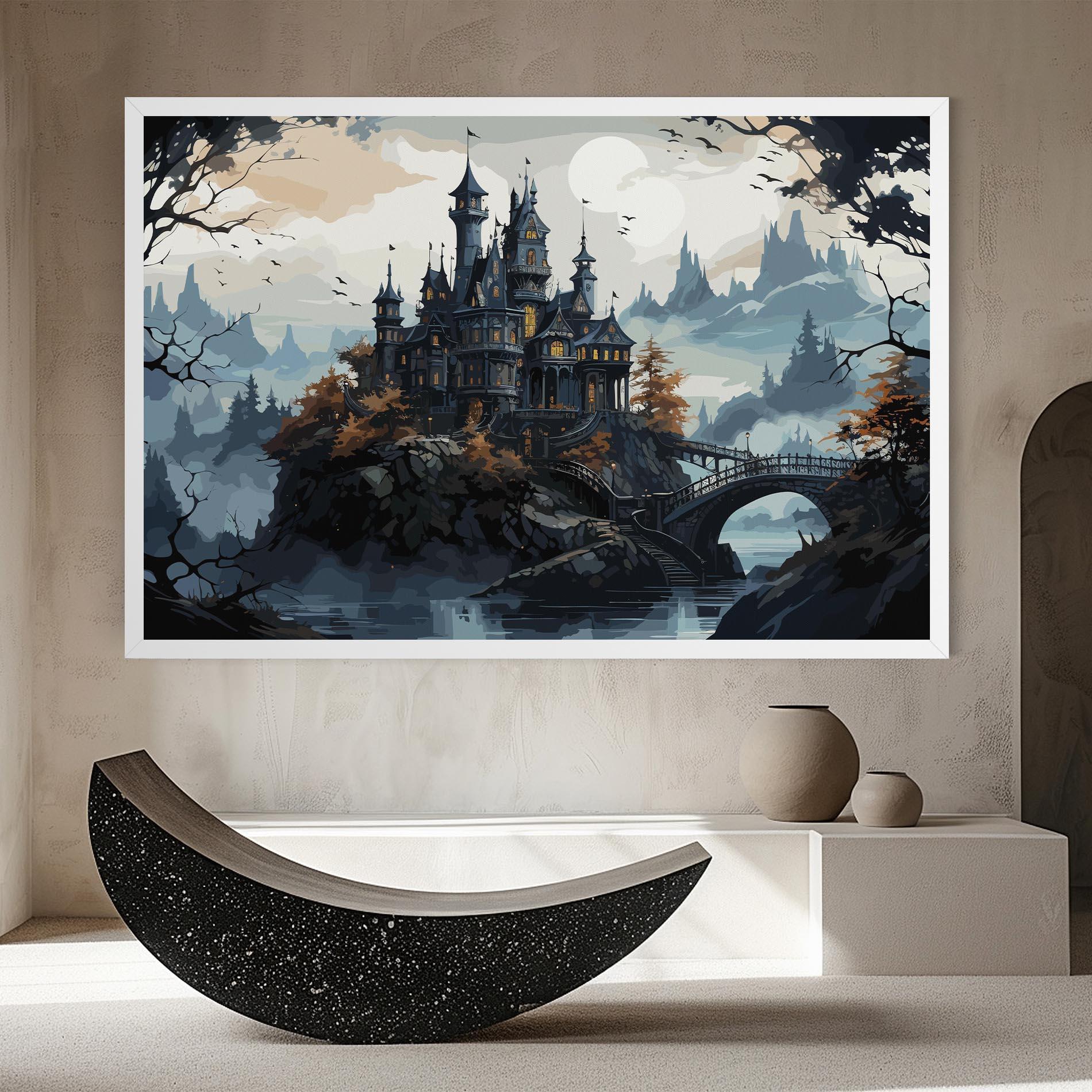 Tablou Canvas Grey Big Castle mockup 8