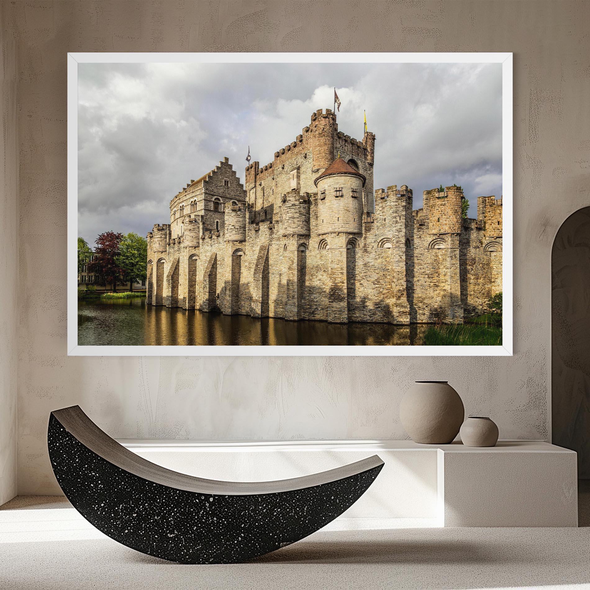 Tablou Canvas Medieval Castle Belgium mockup 8