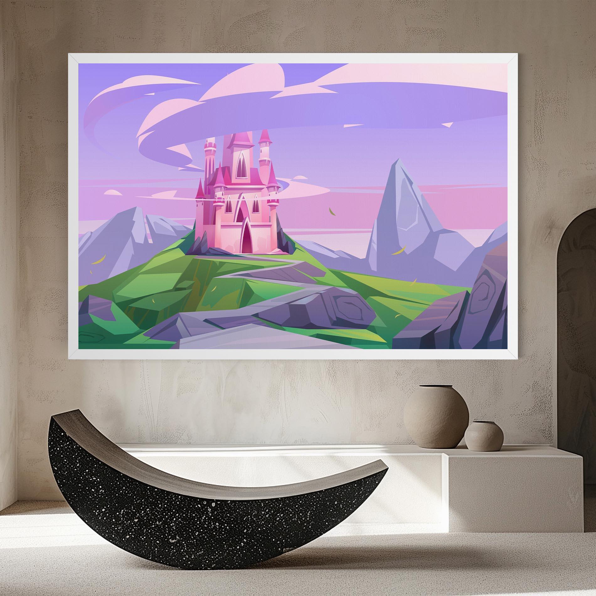 Tablou Canvas Pink Castle mockup 8