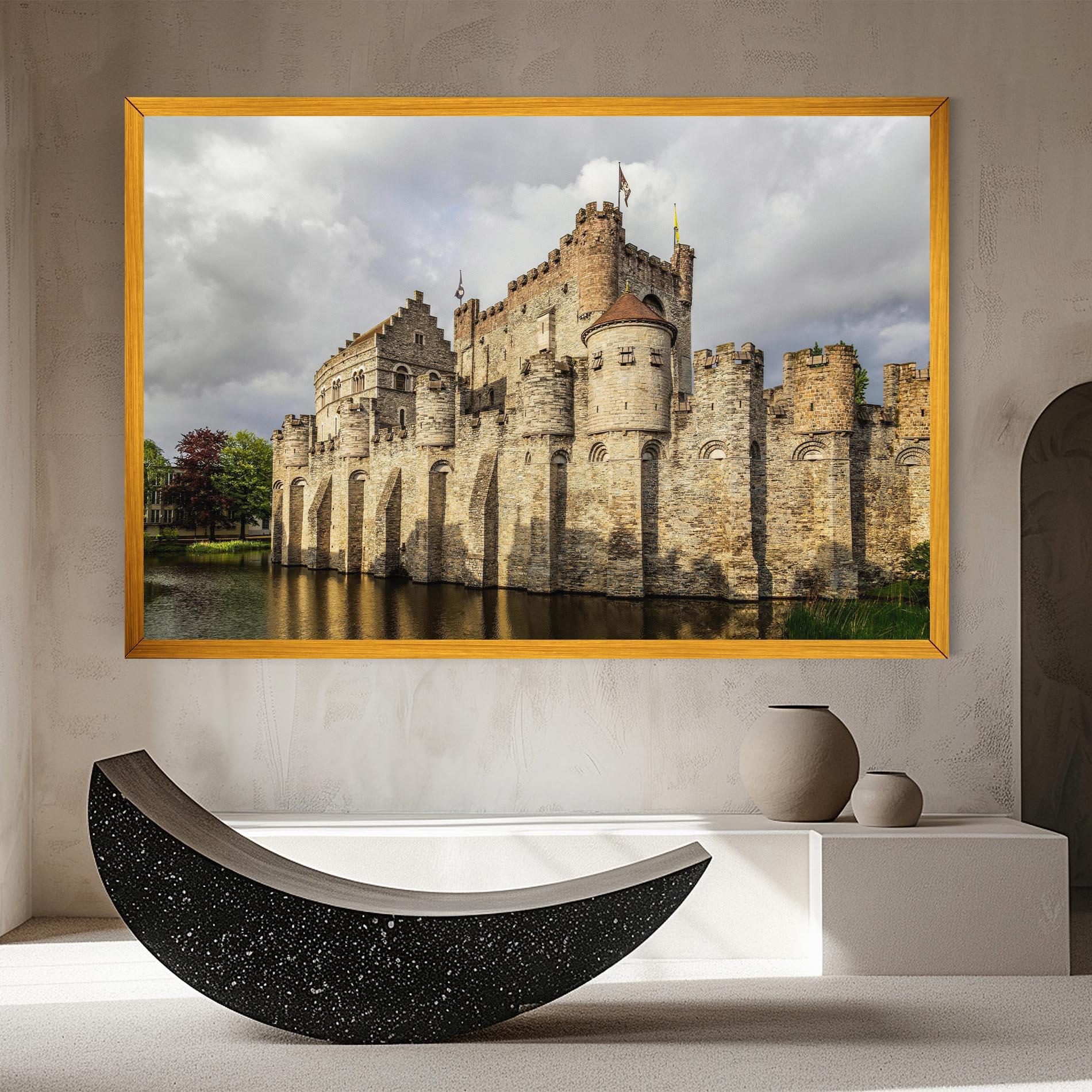 Tablou Canvas Medieval Castle Belgium mockup 8