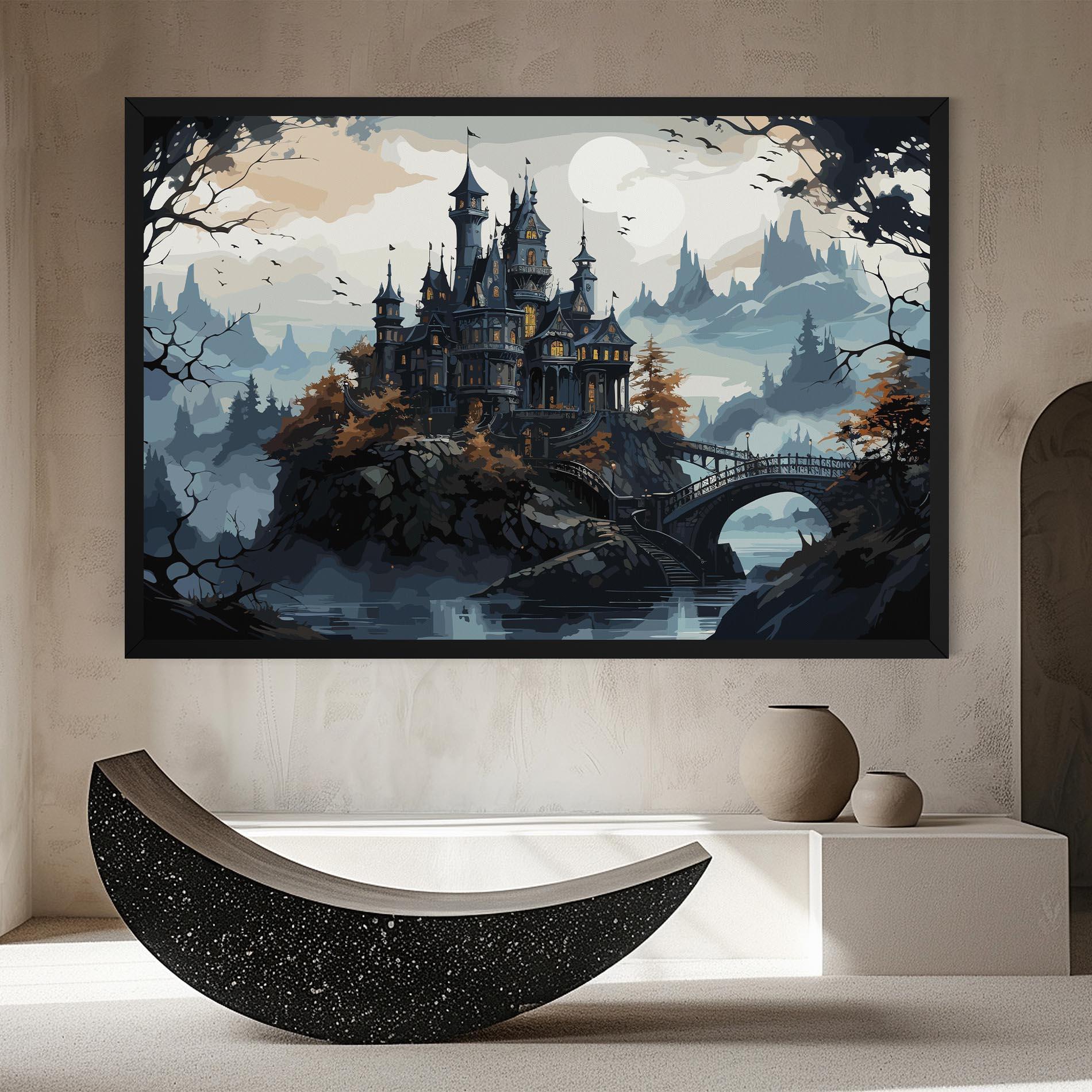 Tablou Canvas Grey Big Castle mockup 8