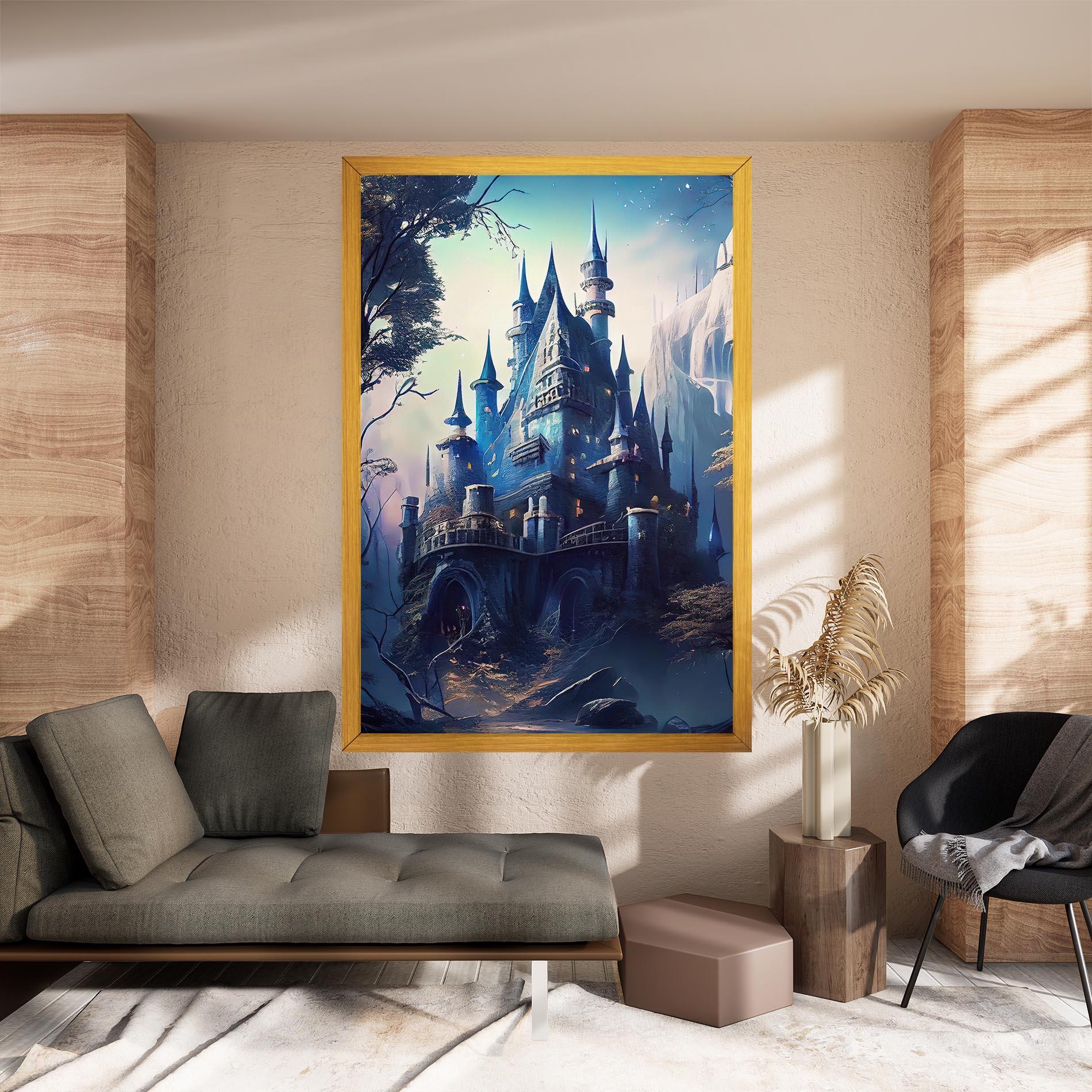 Tablou Canvas Blue Art Castle mockup 8