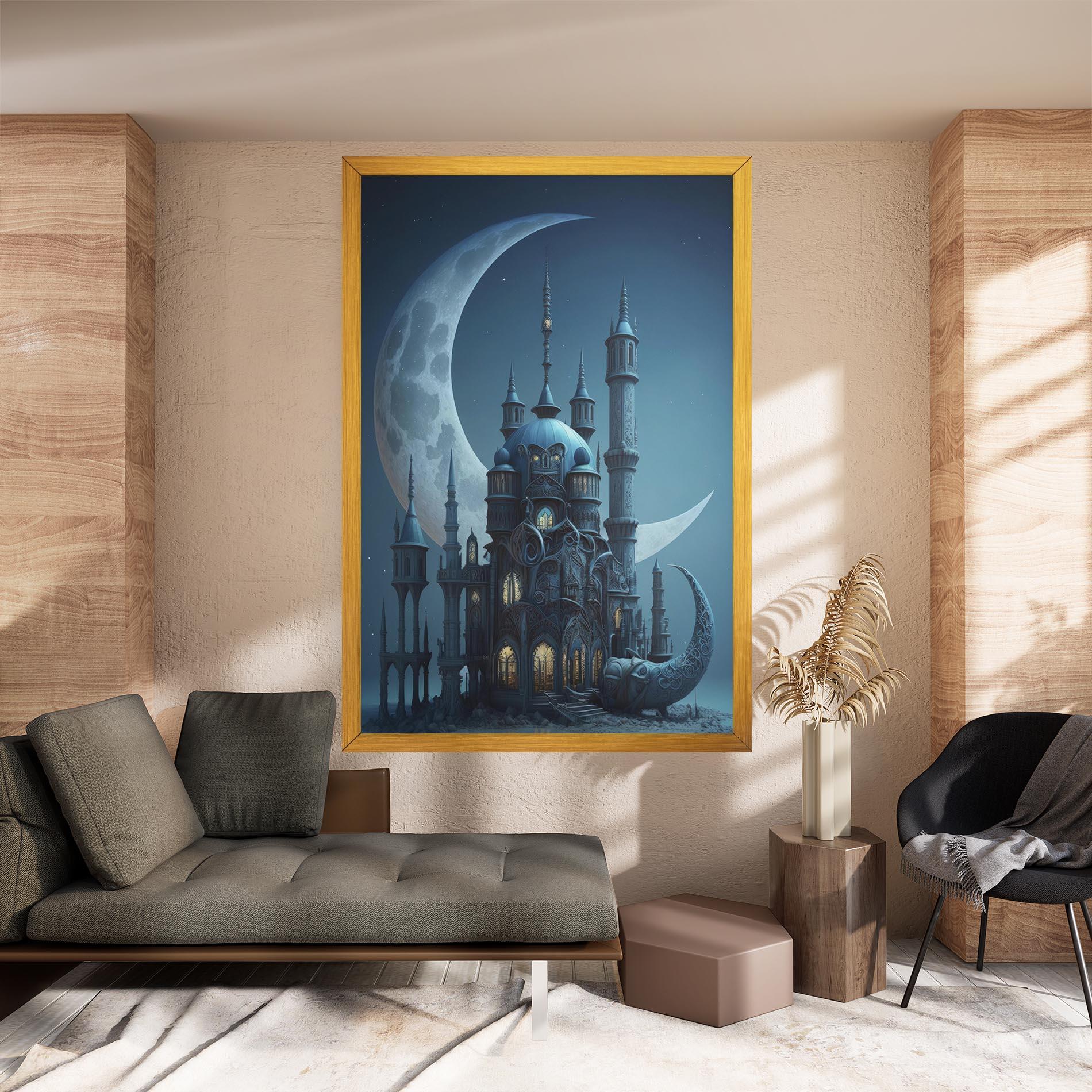 Tablou Canvas Mosque Moon mockup 8