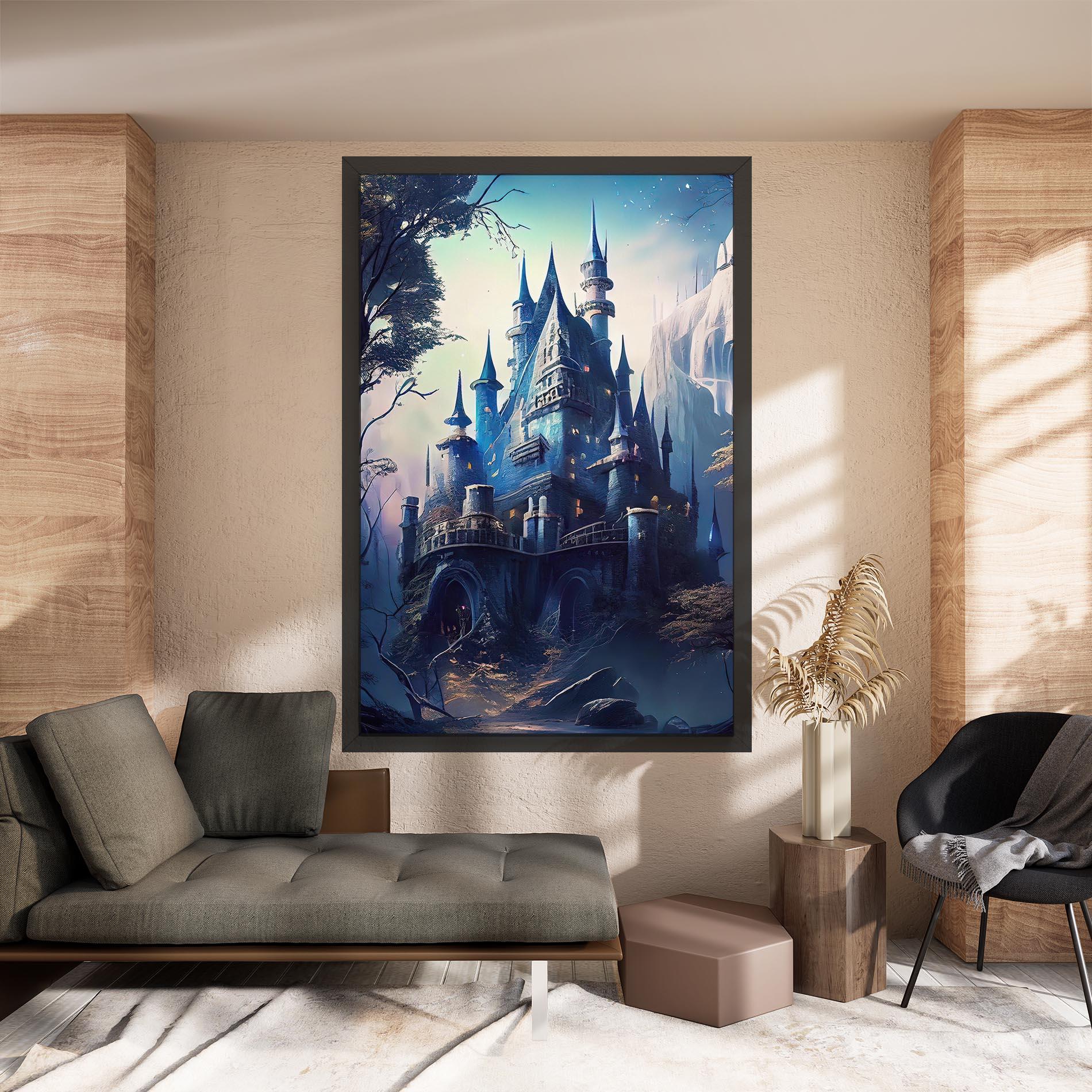 Tablou Canvas Blue Art Castle mockup 8