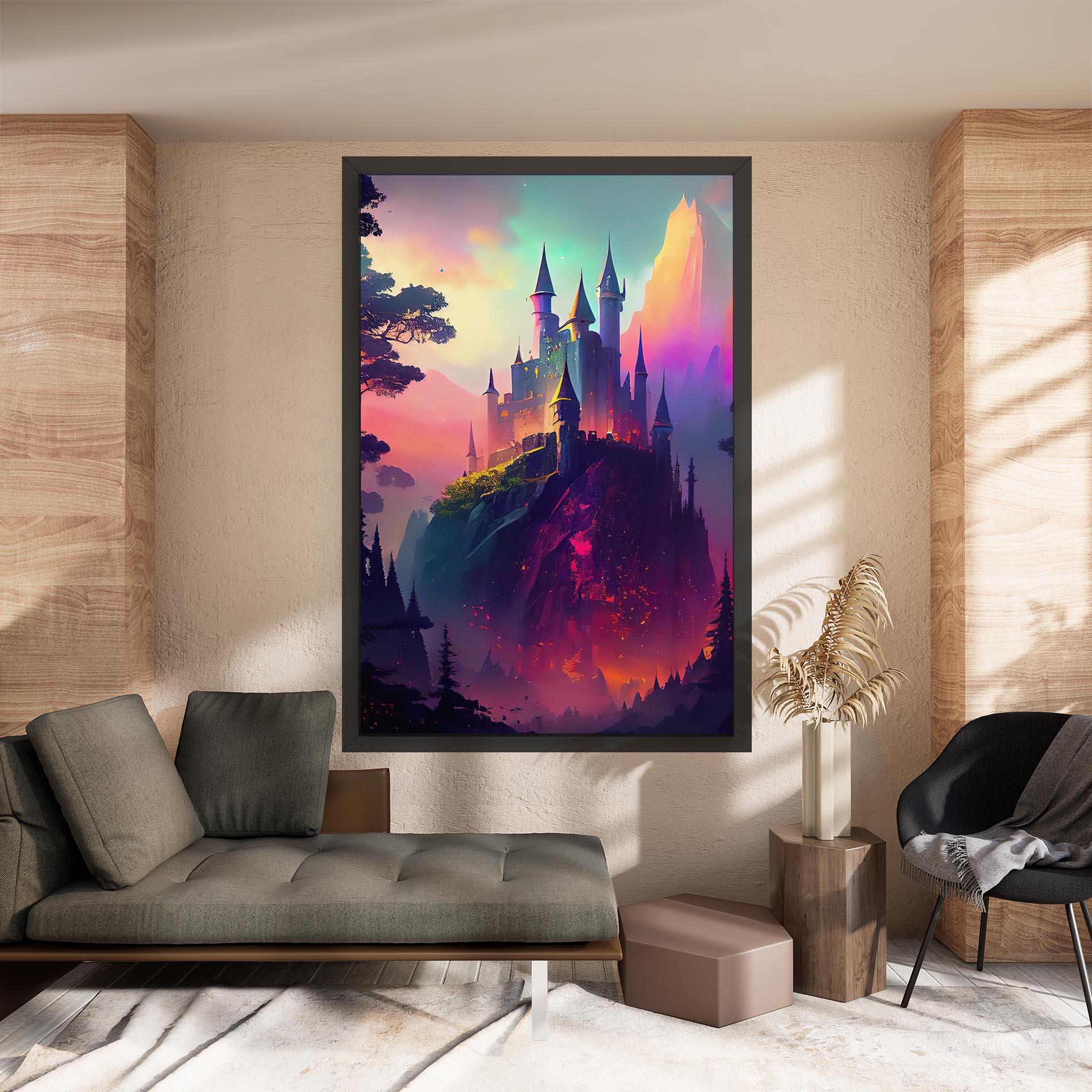 Tablou Canvas Purple Orange Castle mockup 8