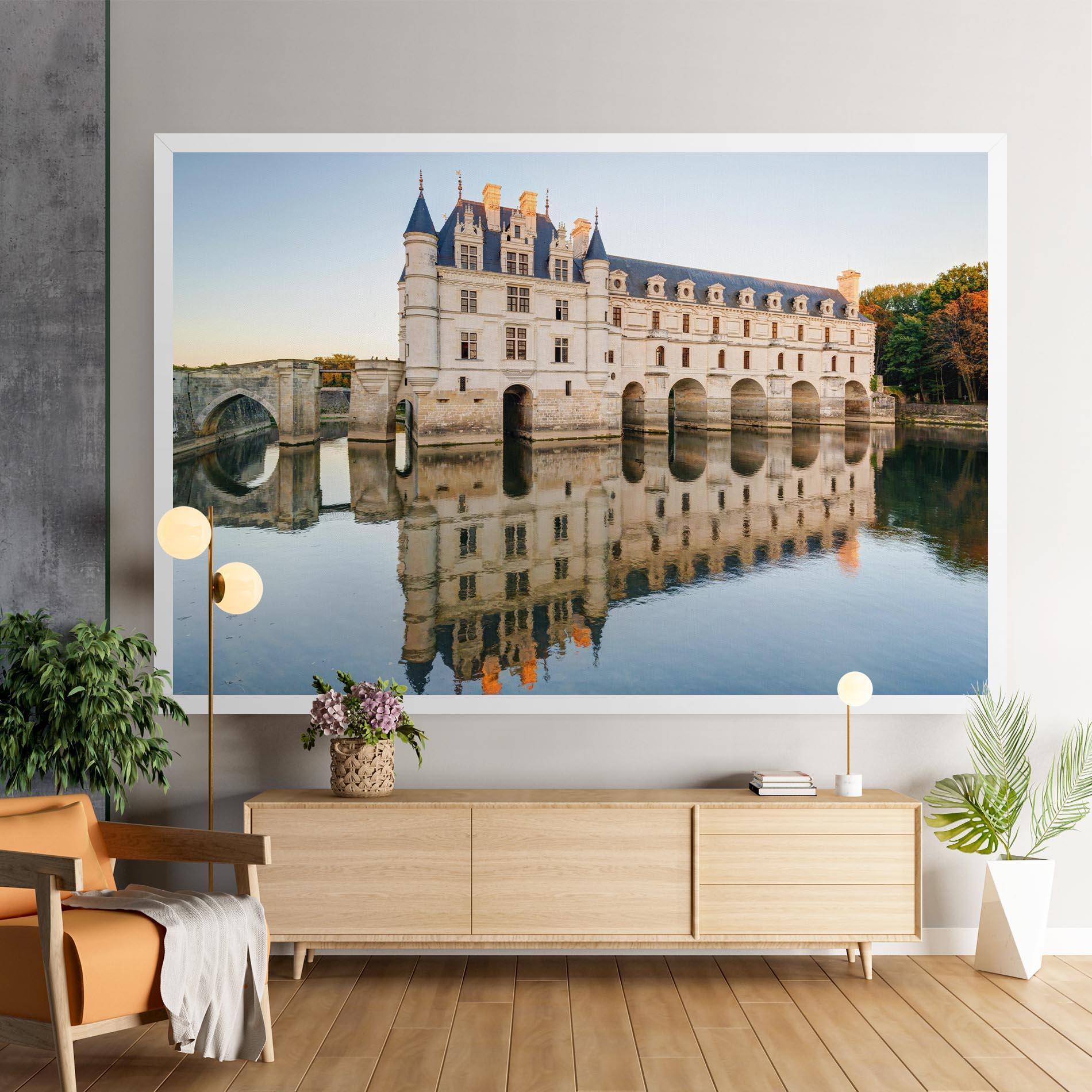 Tablou Canvas Chateau Chenonceau Castle mockup 9