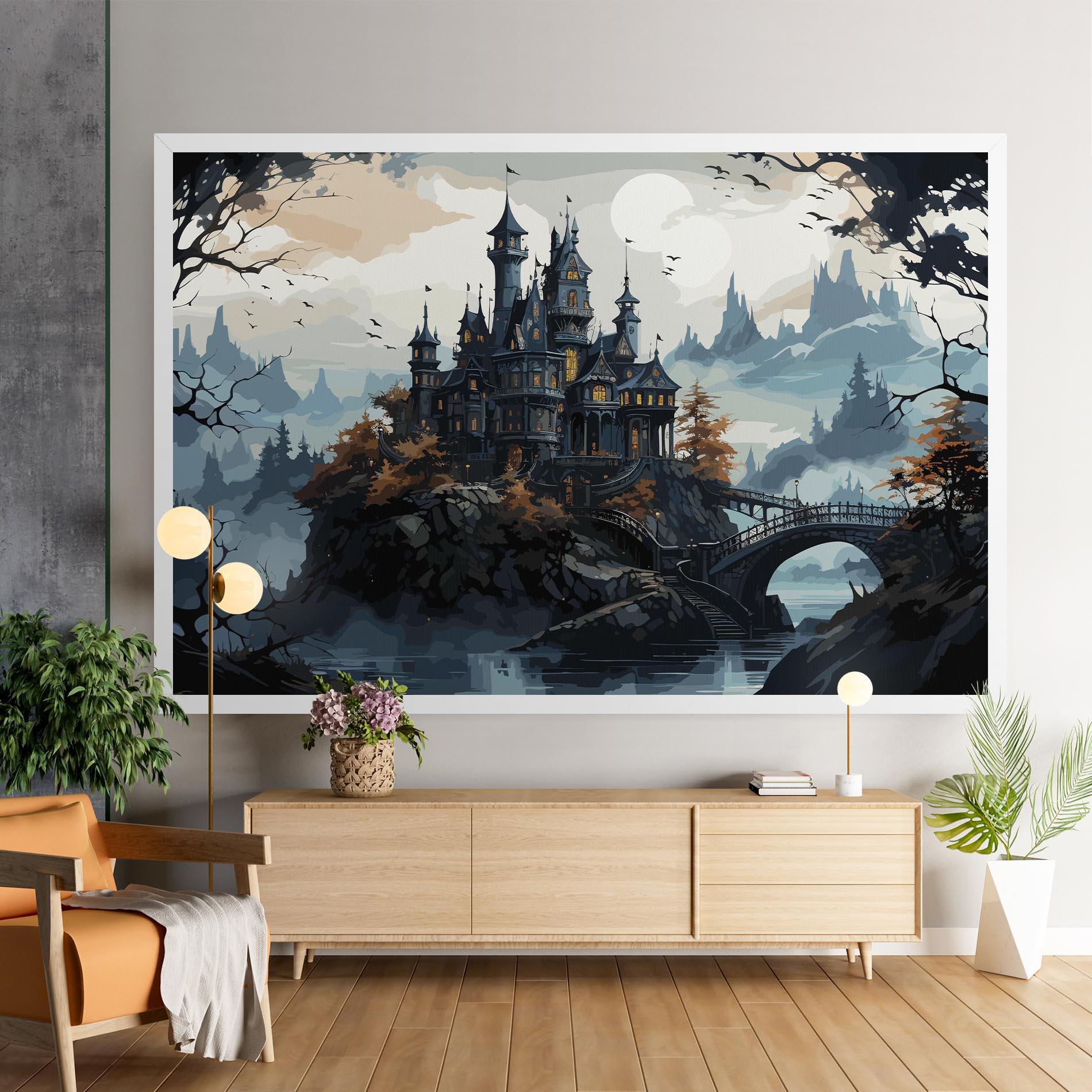 Tablou Canvas Grey Big Castle mockup 9
