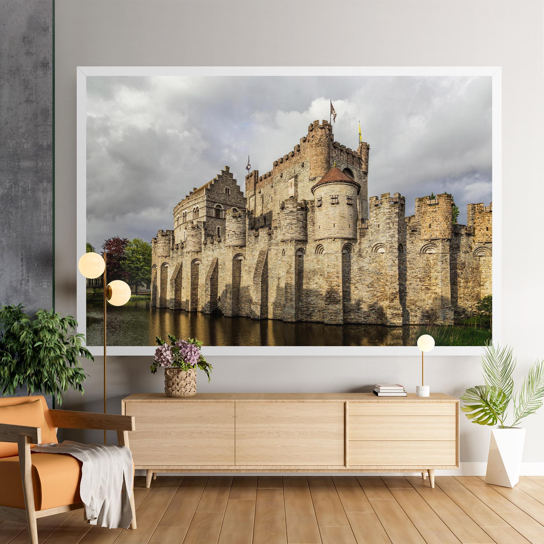 Tablou Canvas Medieval Castle Belgium mockup 9