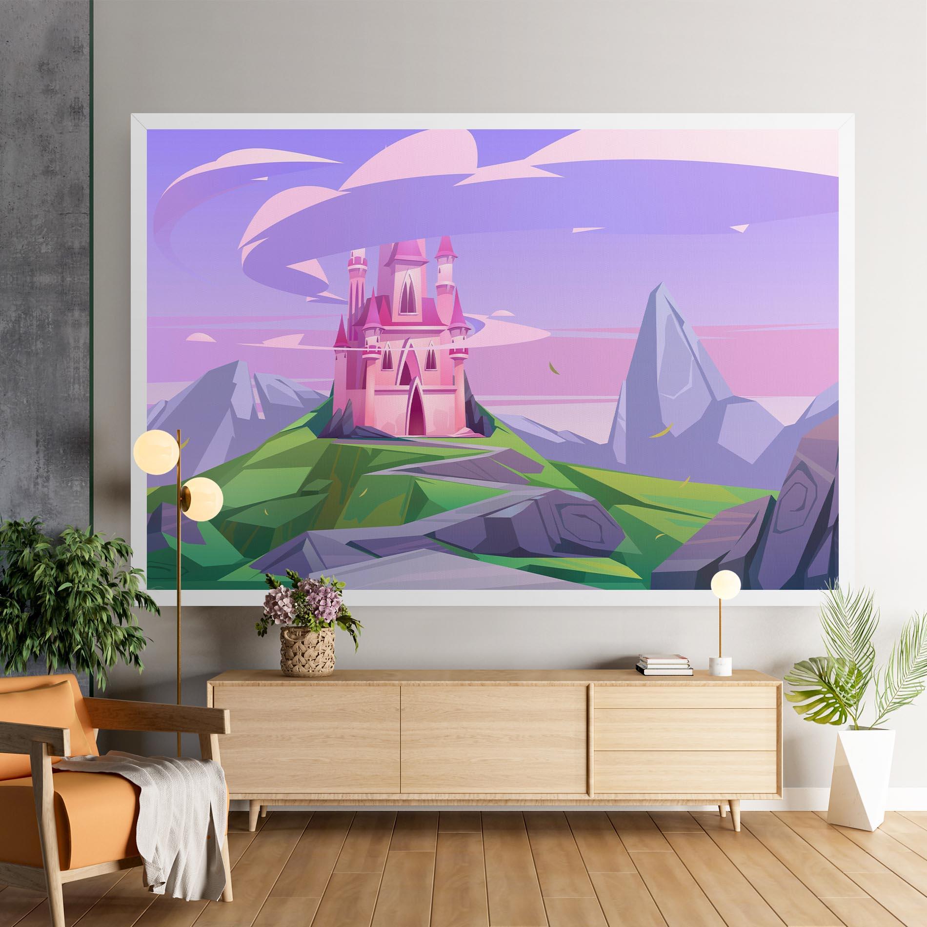 Tablou Canvas Pink Castle mockup 9
