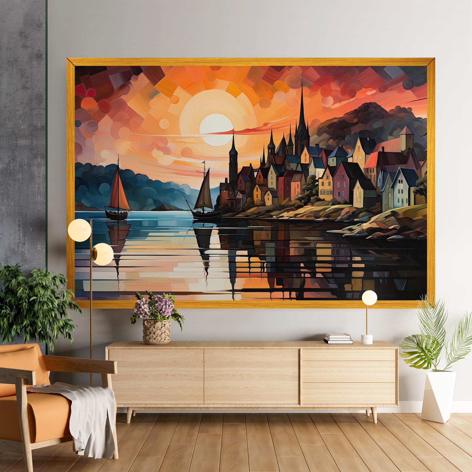 Tablou Canvas Castle Painting mockup 9