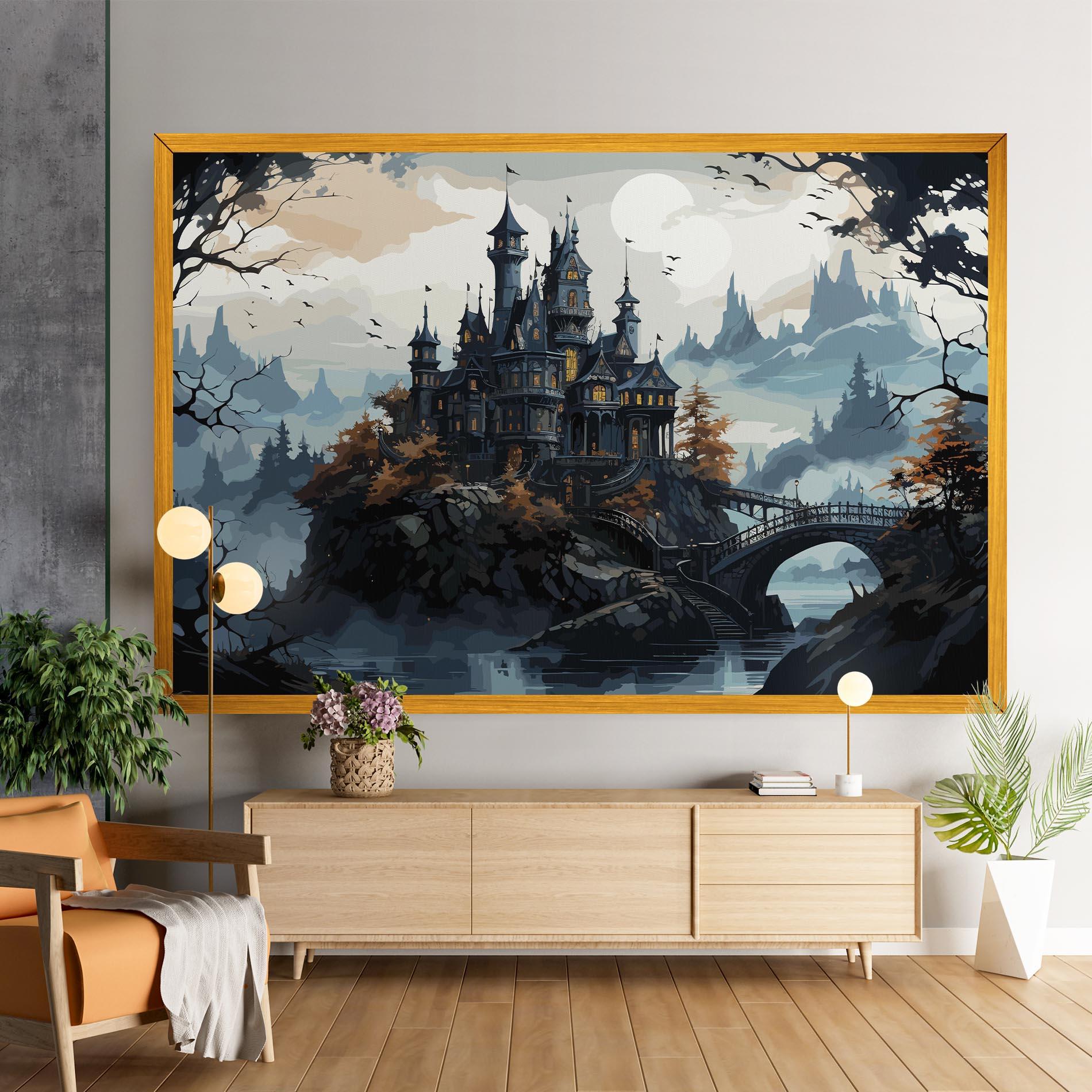 Tablou Canvas Grey Big Castle mockup 9
