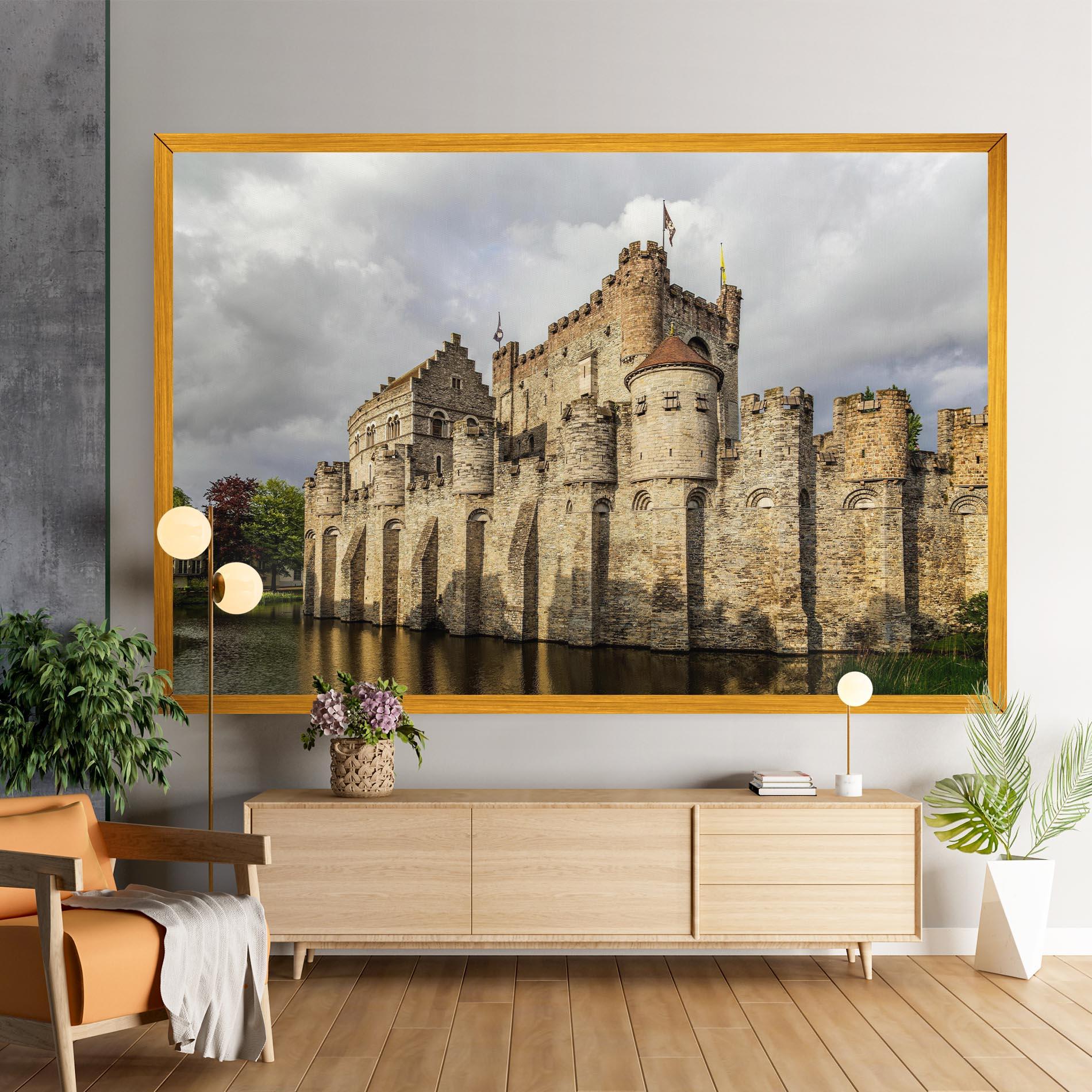 Tablou Canvas Medieval Castle Belgium mockup 9