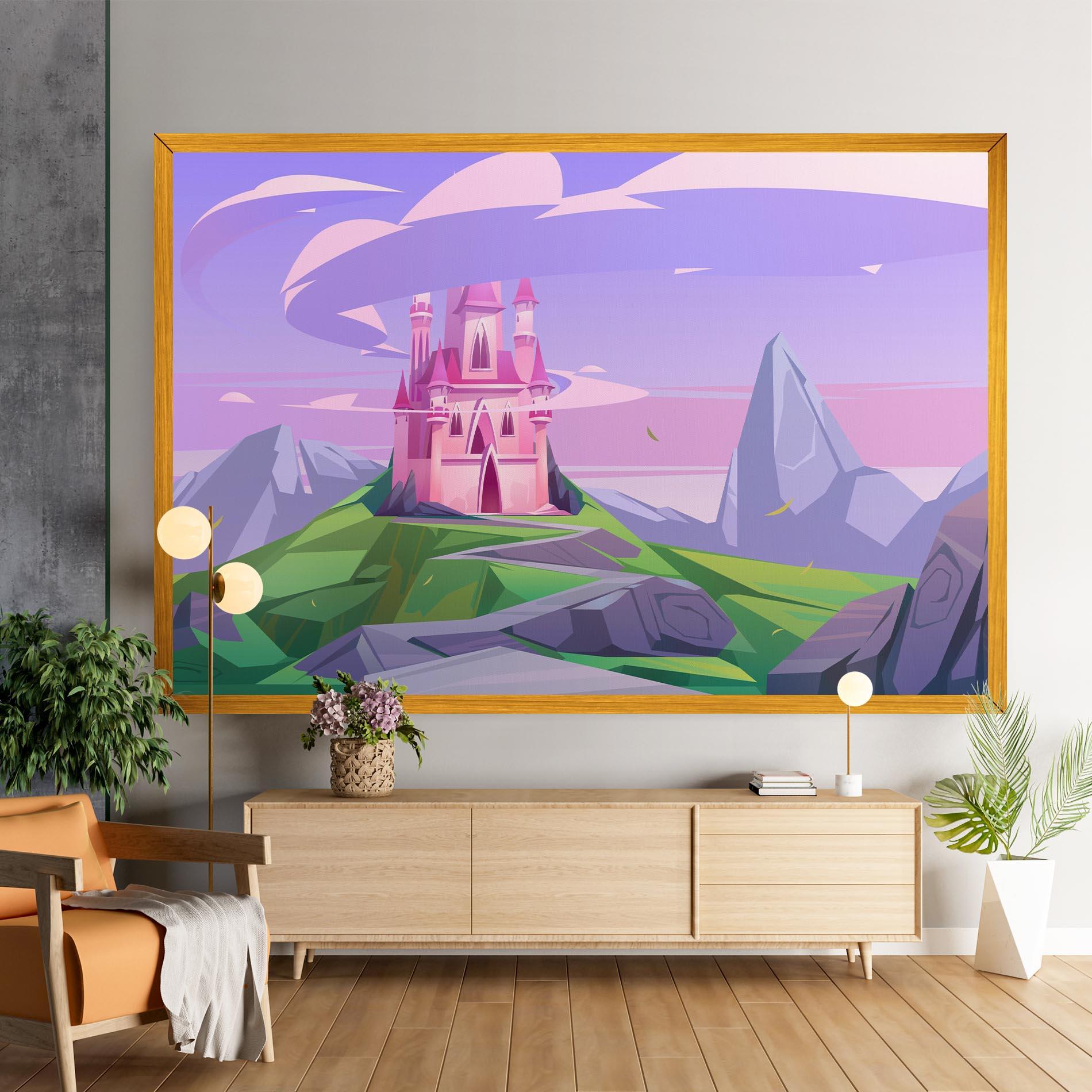 Tablou Canvas Pink Castle mockup 9