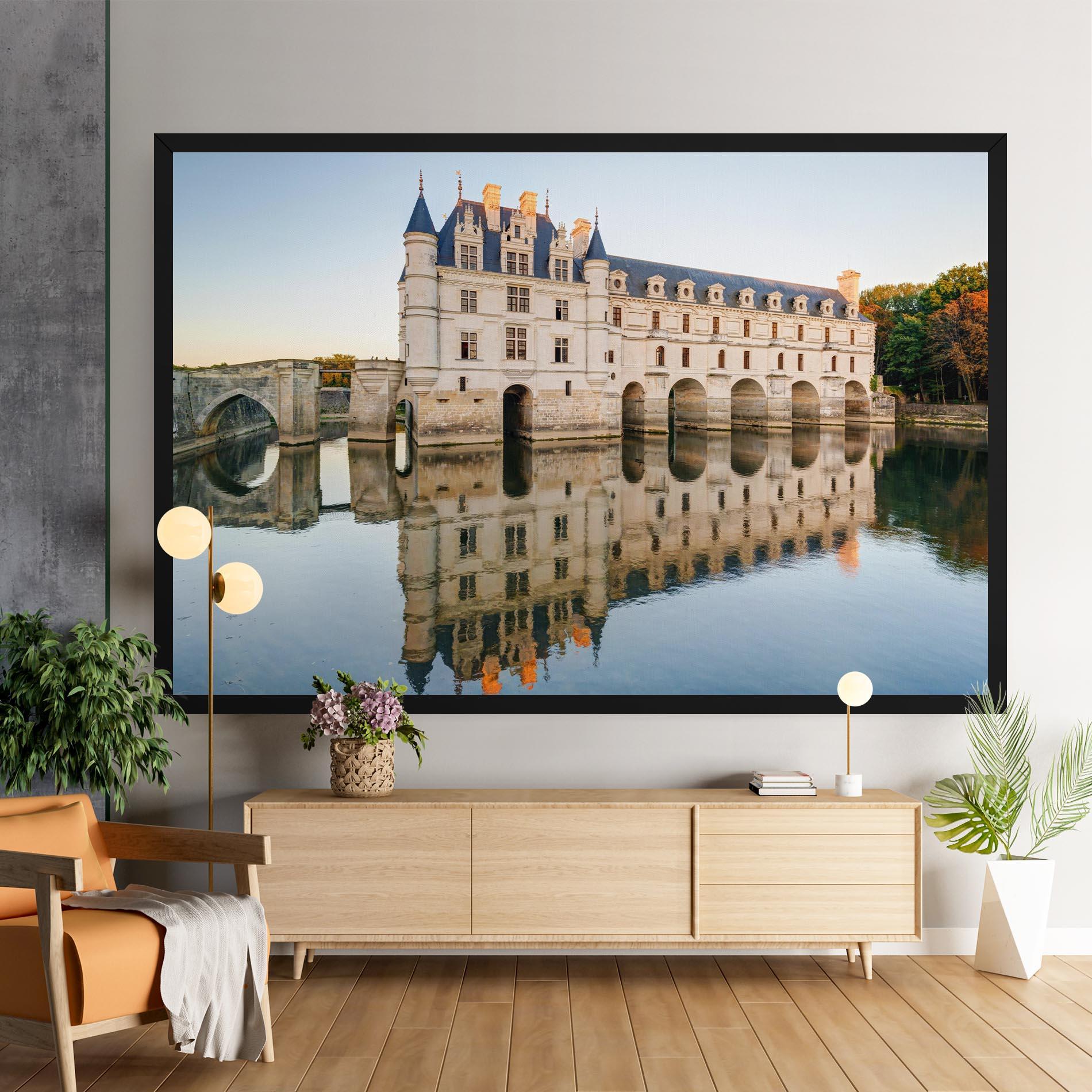 Tablou Canvas Chateau Chenonceau Castle mockup 9