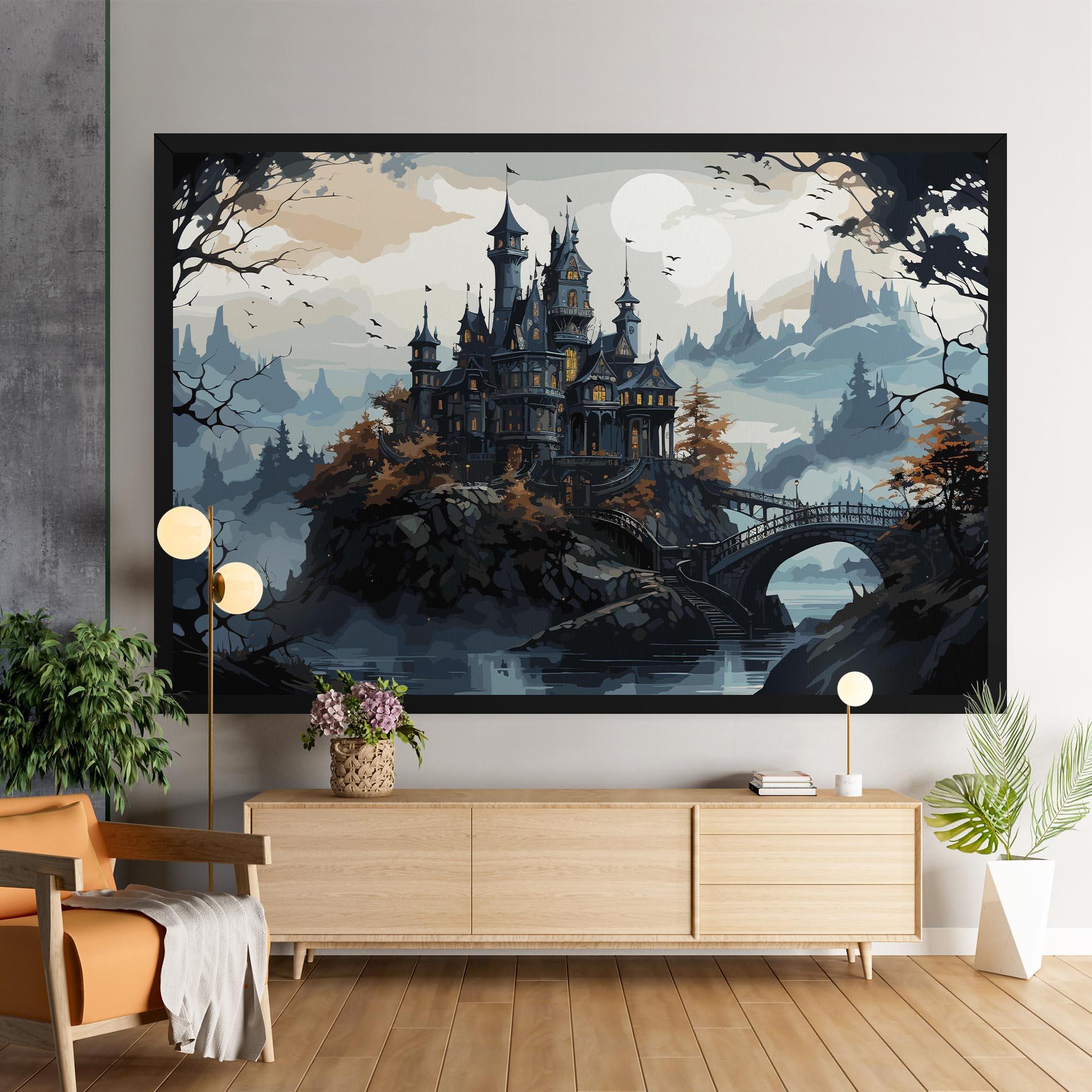 Tablou Canvas Grey Big Castle mockup 9