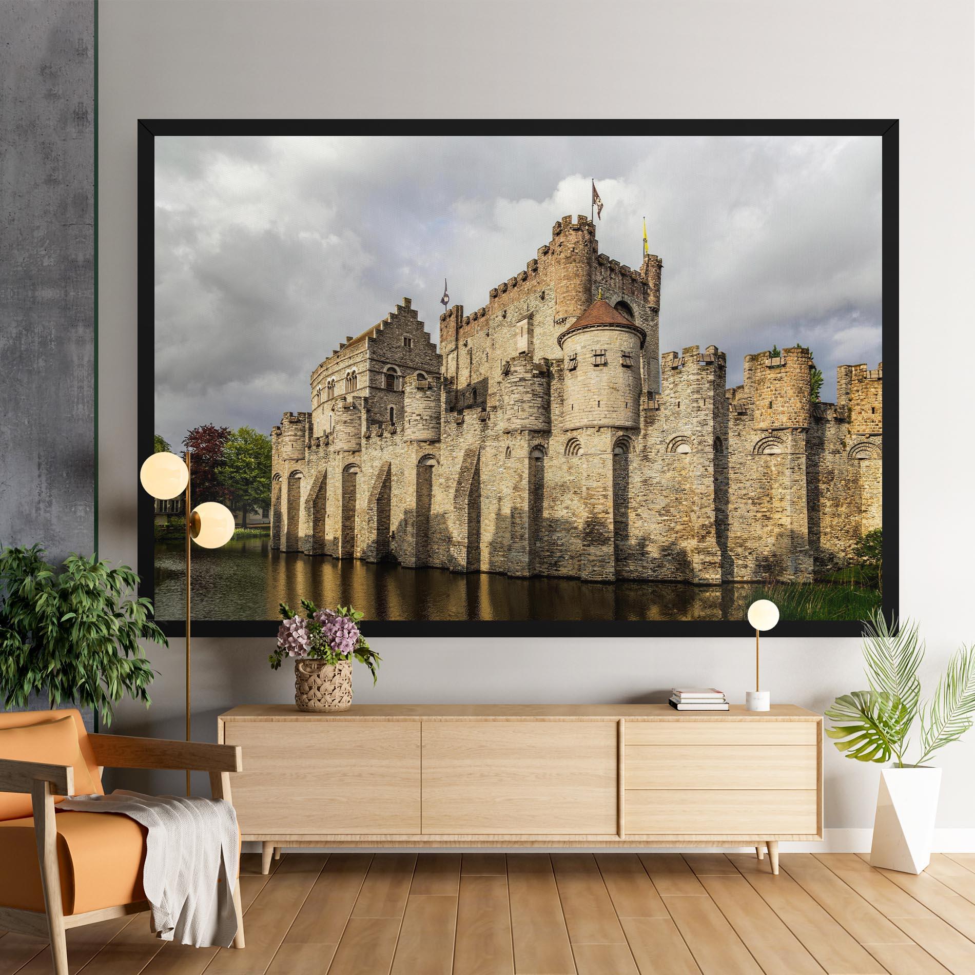 Tablou Canvas Medieval Castle Belgium mockup 9