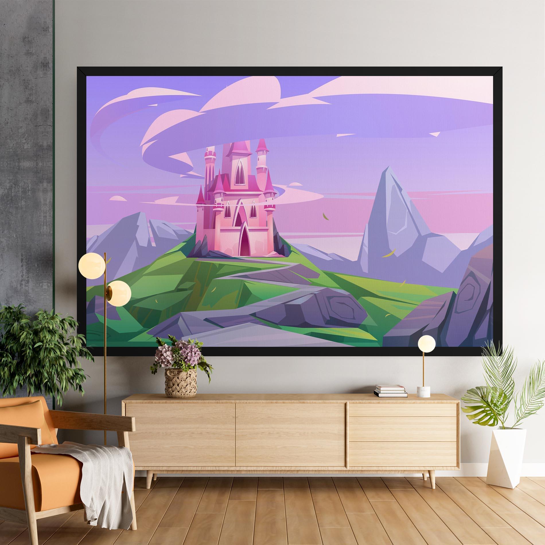 Tablou Canvas Pink Castle mockup 9