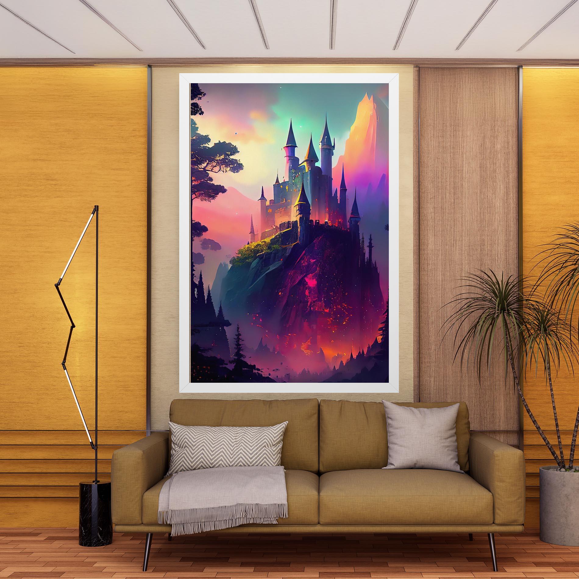Tablou Canvas Purple Orange Castle mockup 9