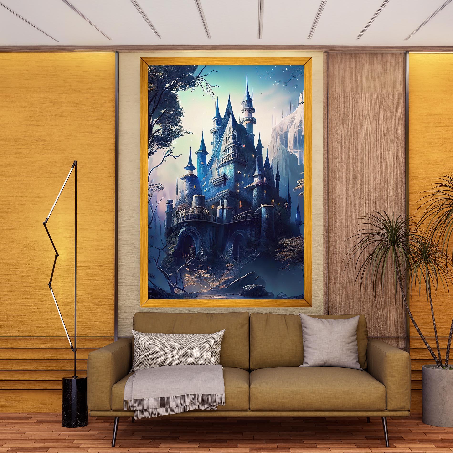 Tablou Canvas Blue Art Castle mockup 9