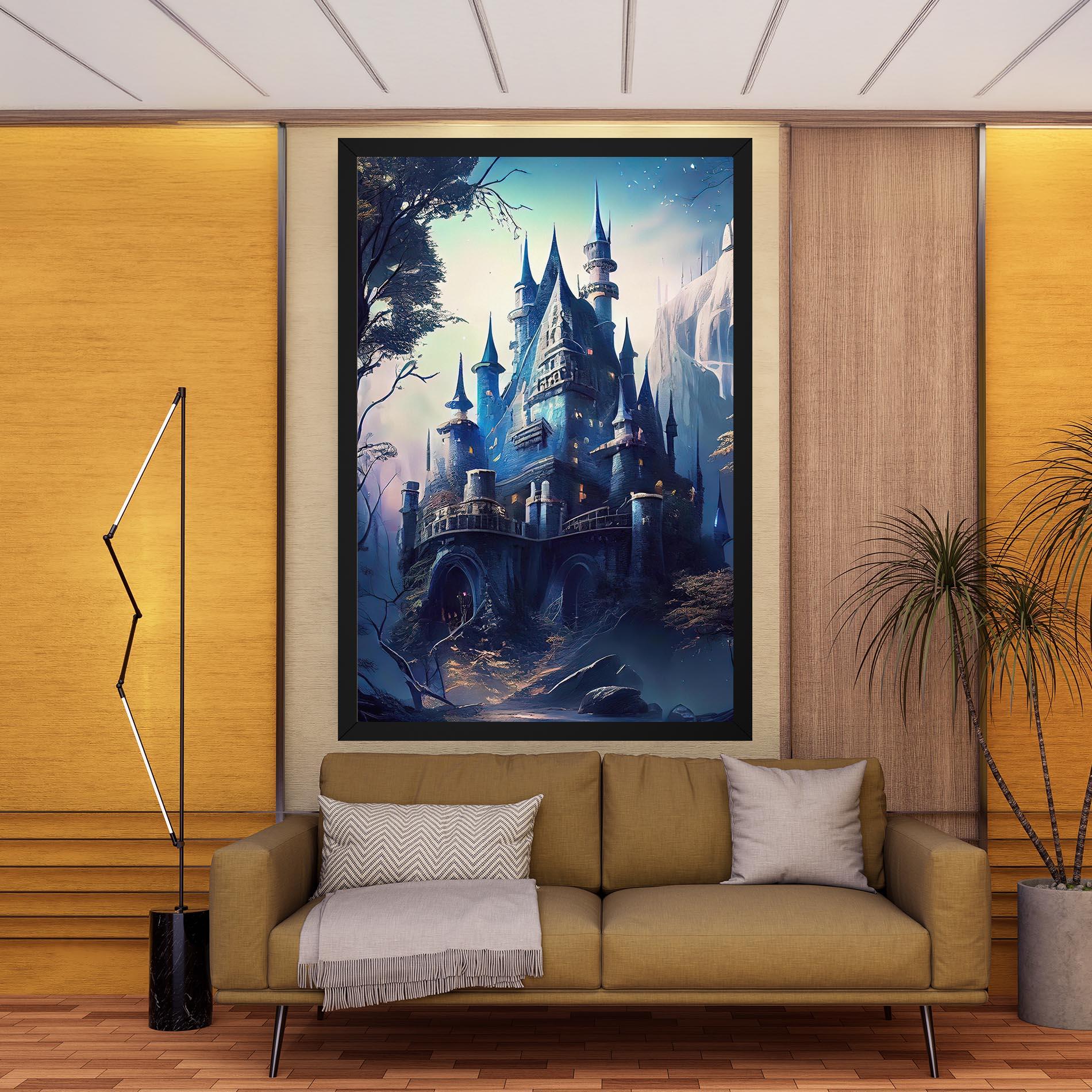 Tablou Canvas Blue Art Castle mockup 9