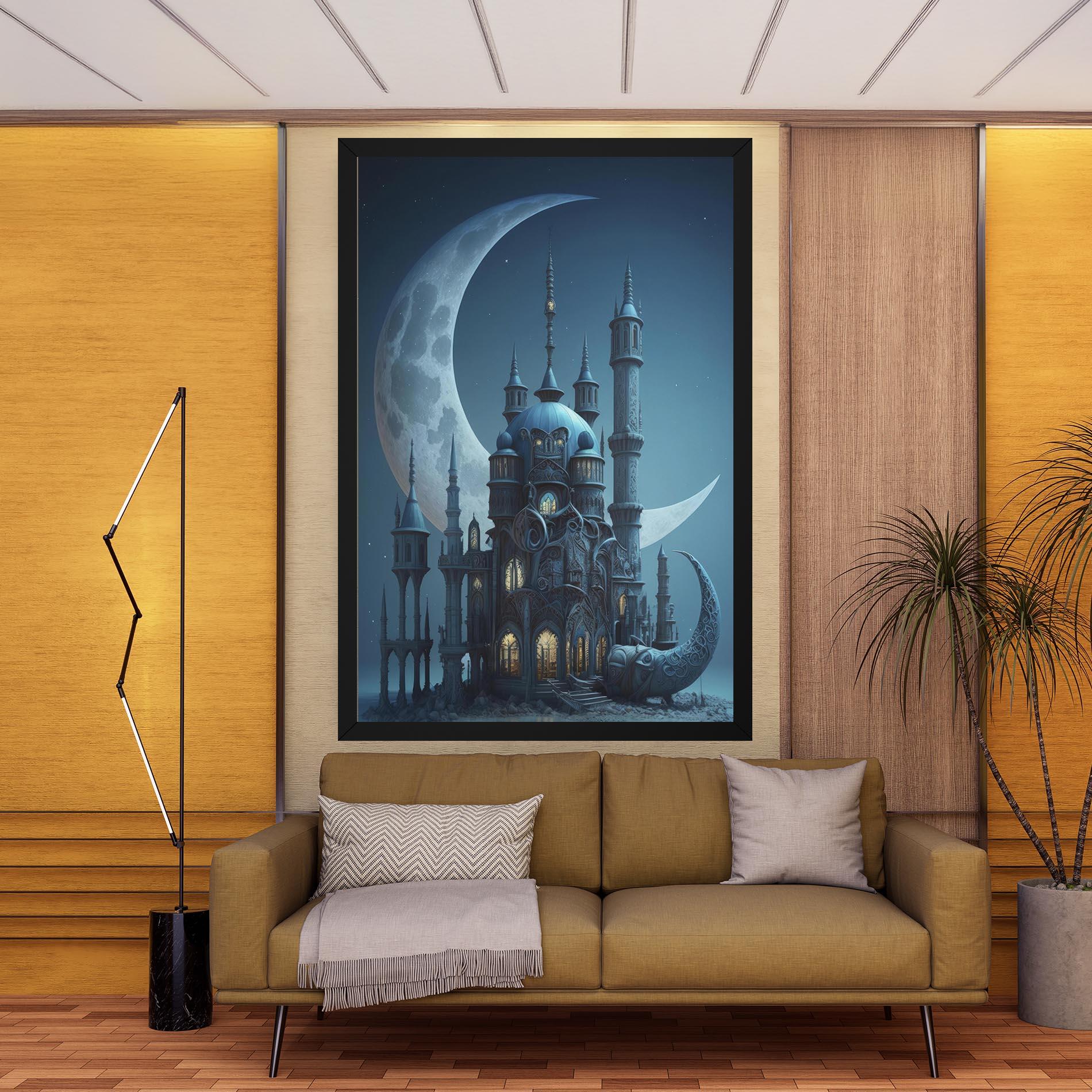 Tablou Canvas Mosque Moon mockup 9