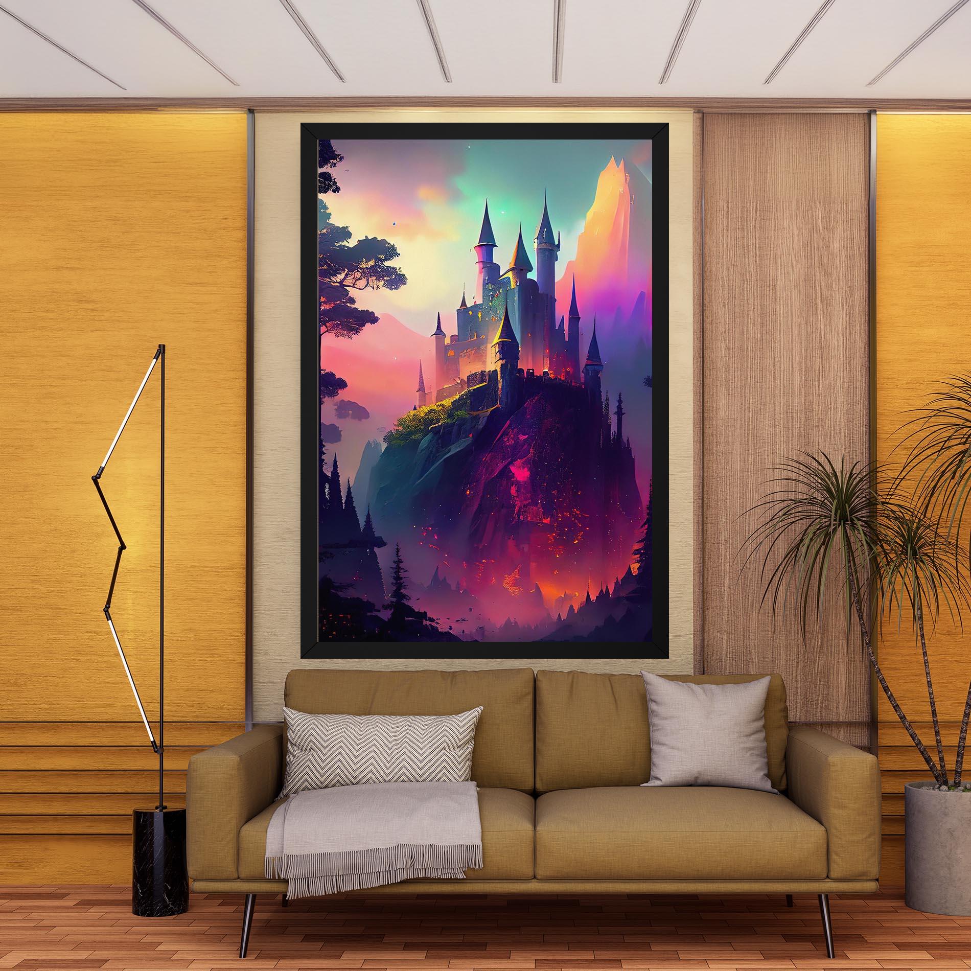Tablou Canvas Purple Orange Castle mockup 9