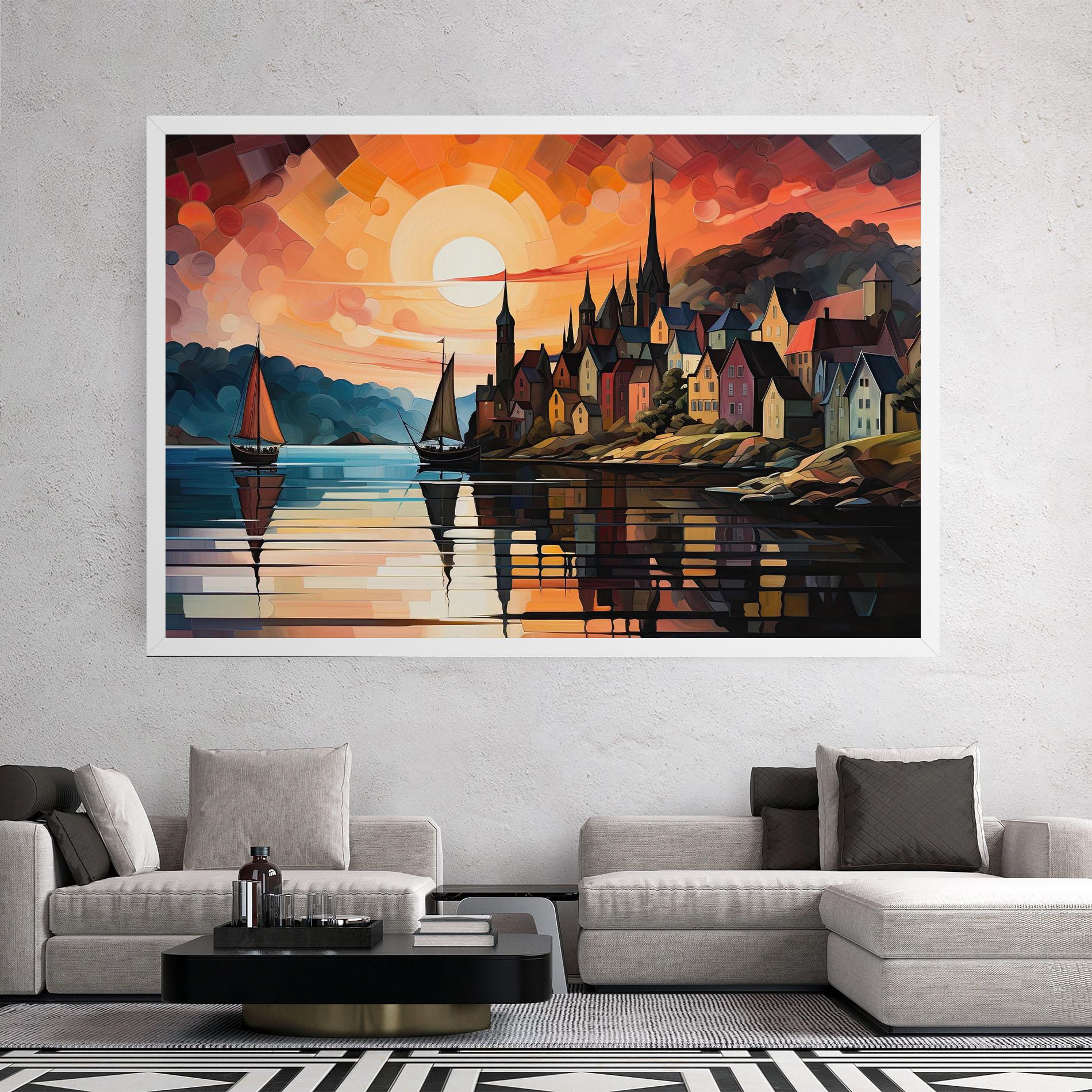 Tablou Canvas Castle Painting mockup 2