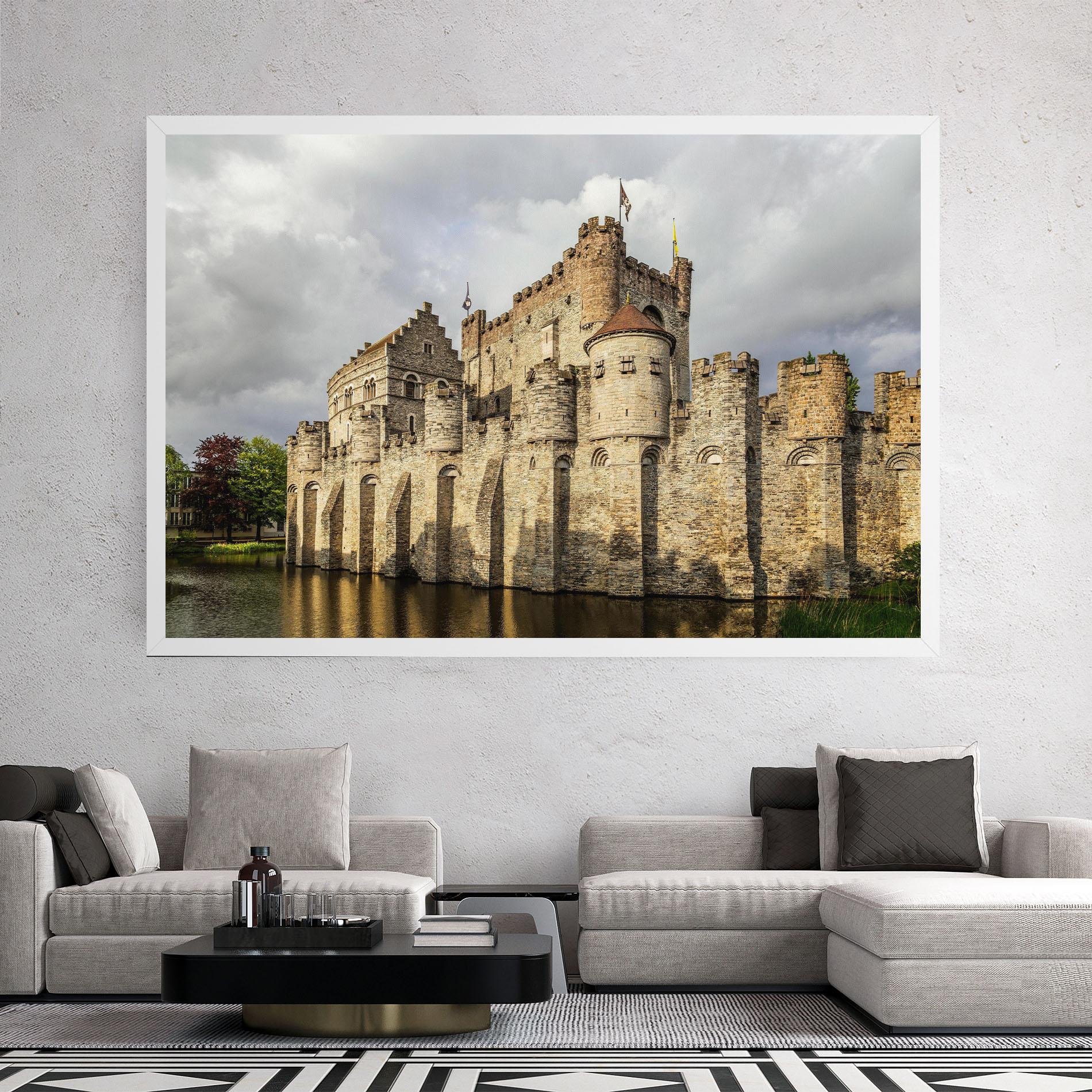 Tablou Canvas Medieval Castle Belgium mockup 2