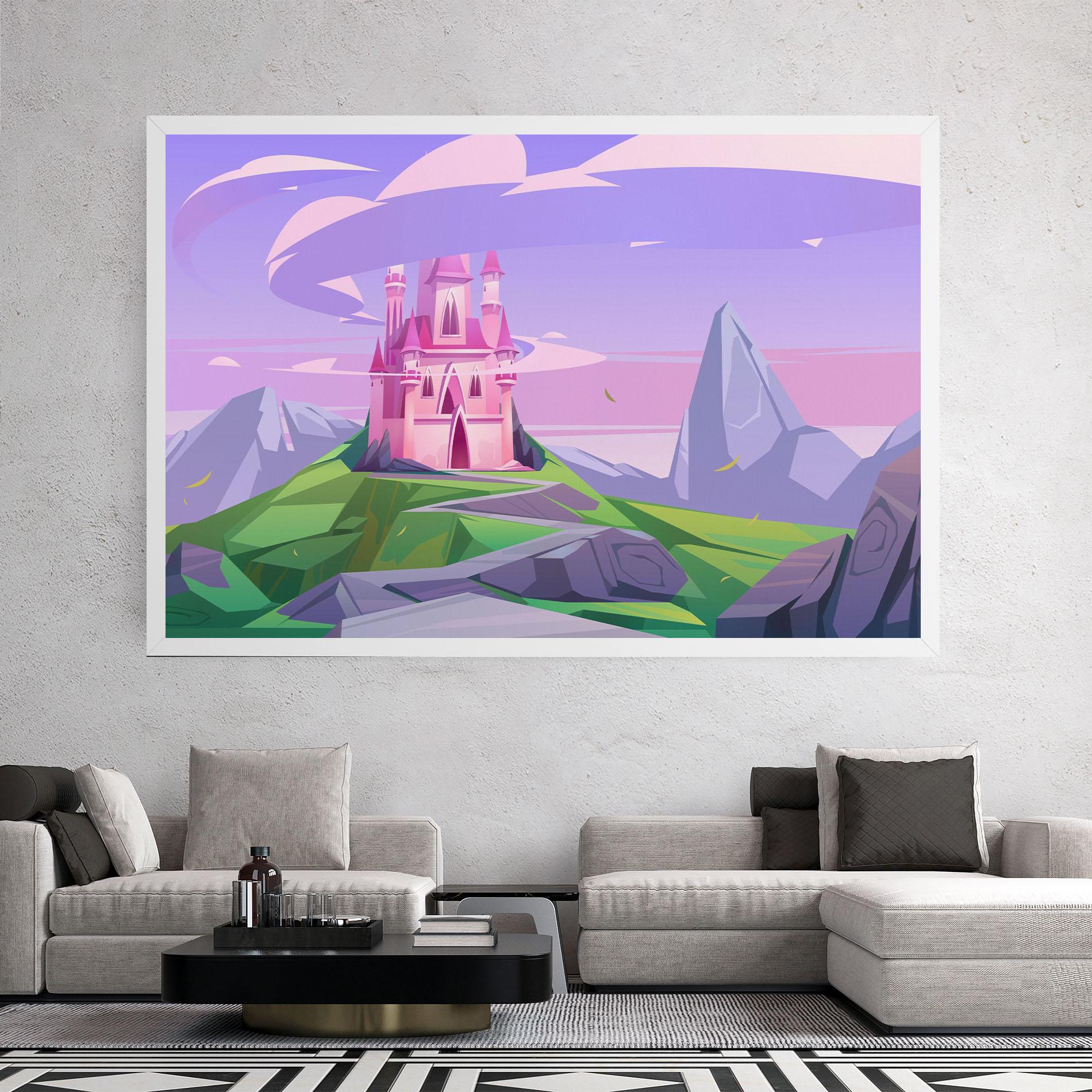 Tablou Canvas Pink Castle mockup 2