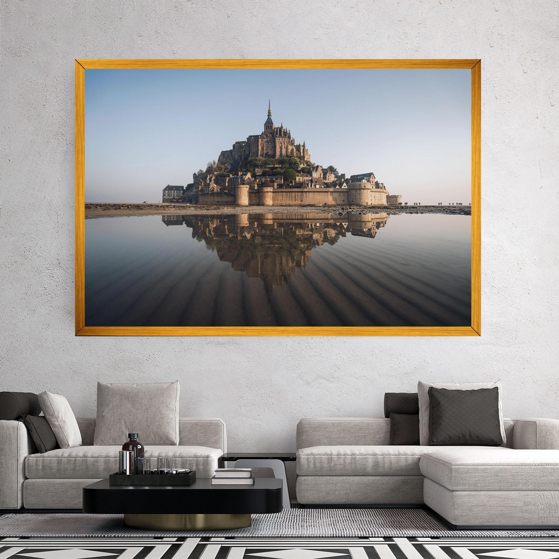 Tablou Canvas Castle Reflection mockup 2