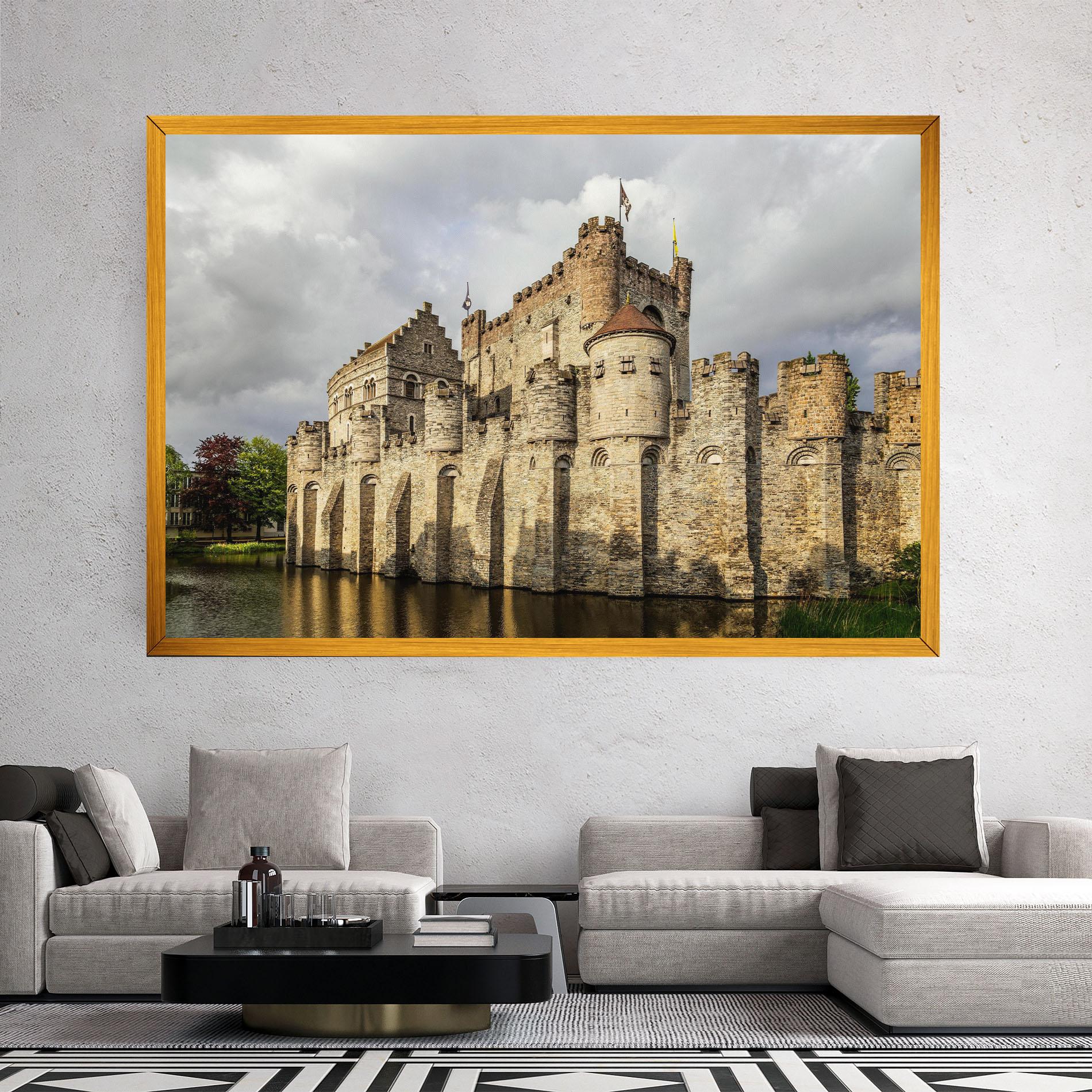 Tablou Canvas Medieval Castle Belgium mockup 2