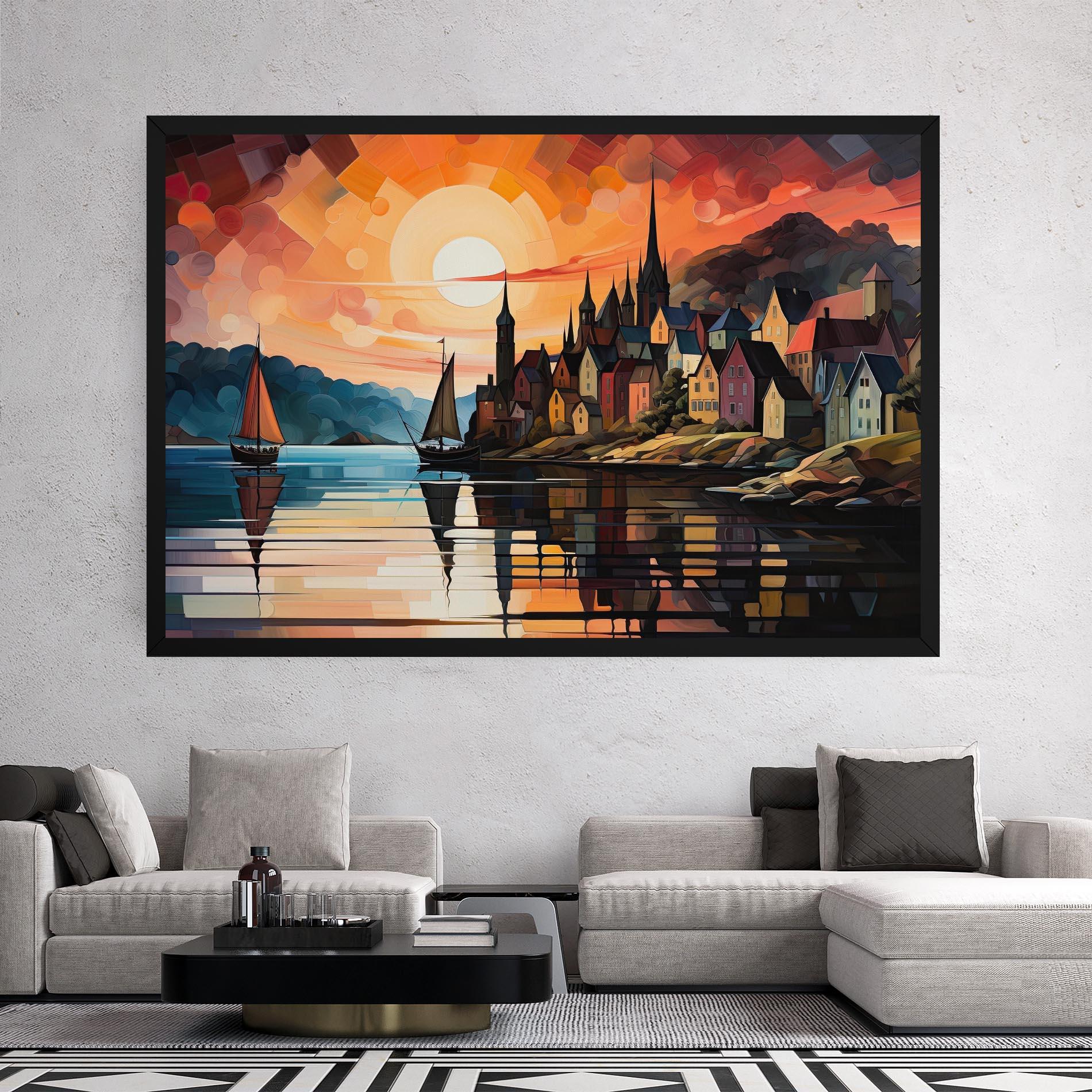 Tablou Canvas Castle Painting mockup 2
