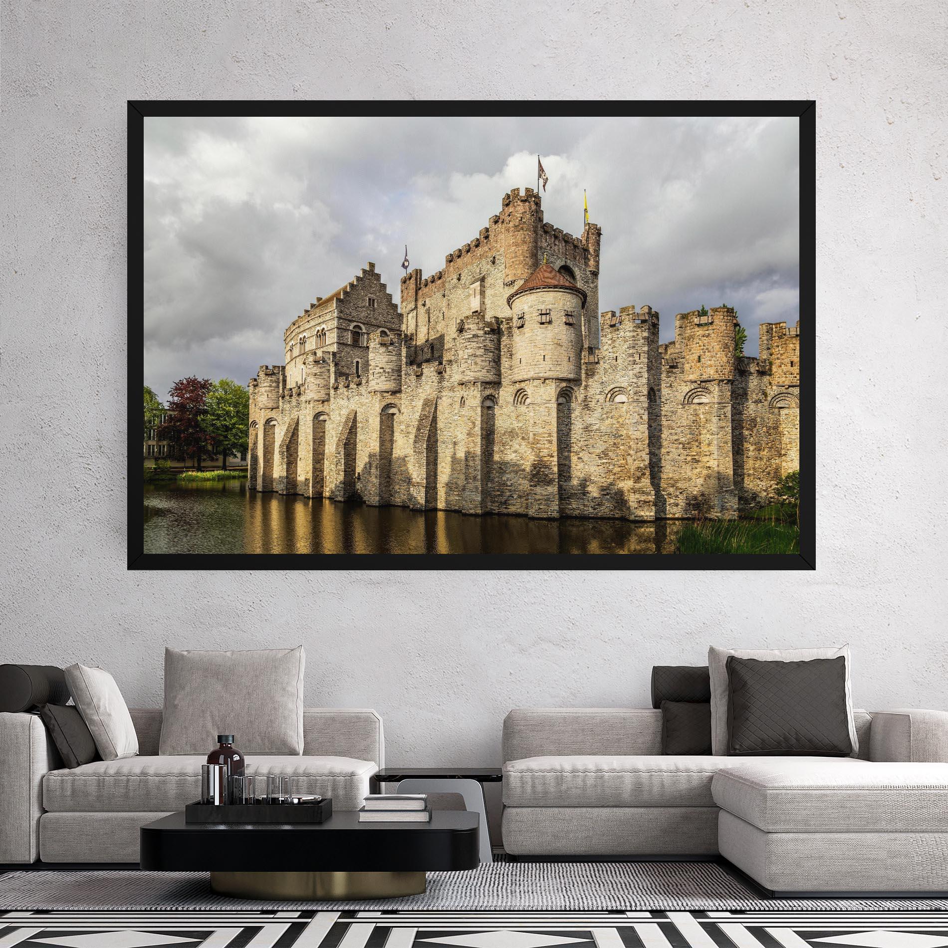 Tablou Canvas Medieval Castle Belgium mockup 2