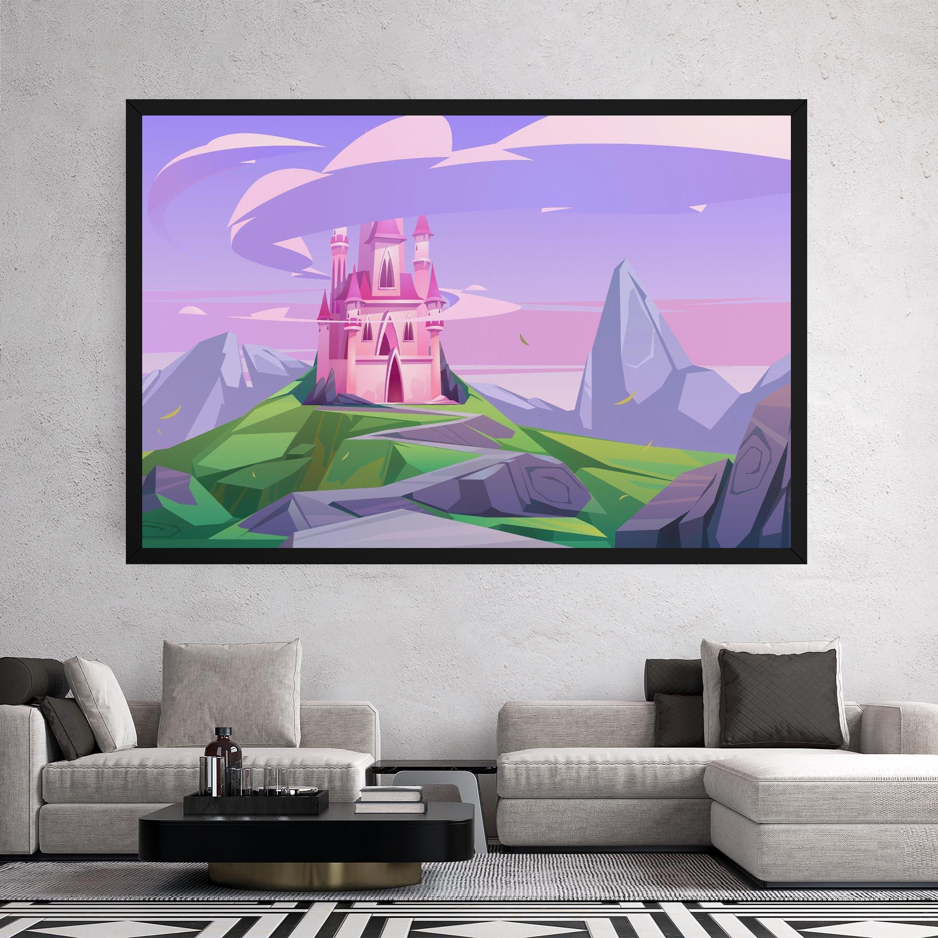 Tablou Canvas Pink Castle mockup 2