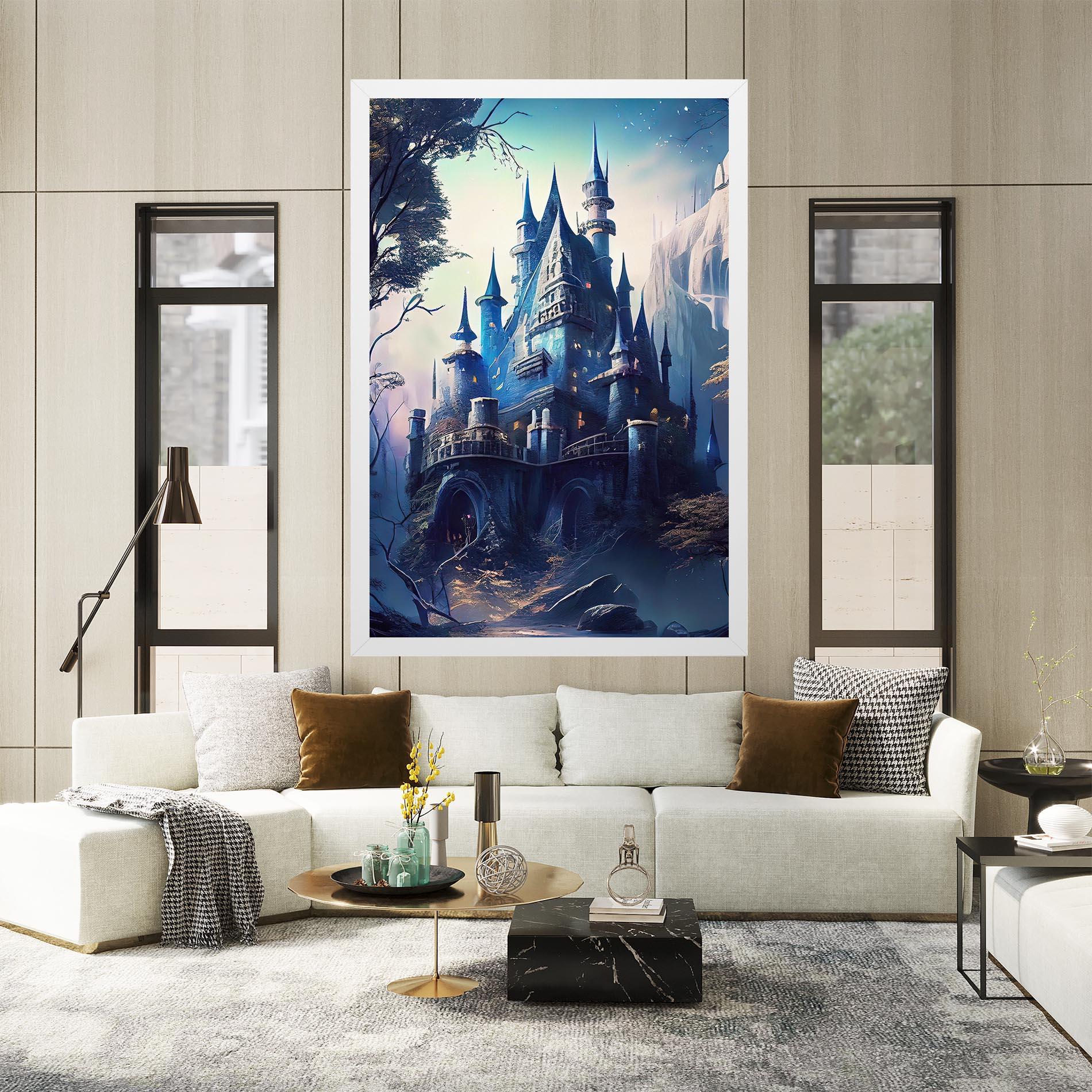 Tablou Canvas Blue Art Castle mockup 2