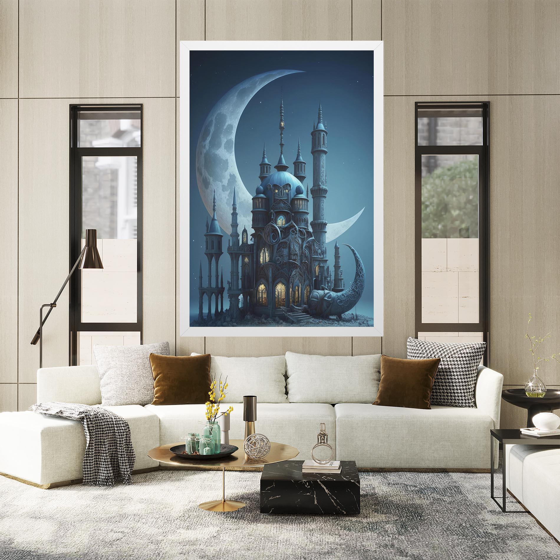 Tablou Canvas Mosque Moon mockup 2