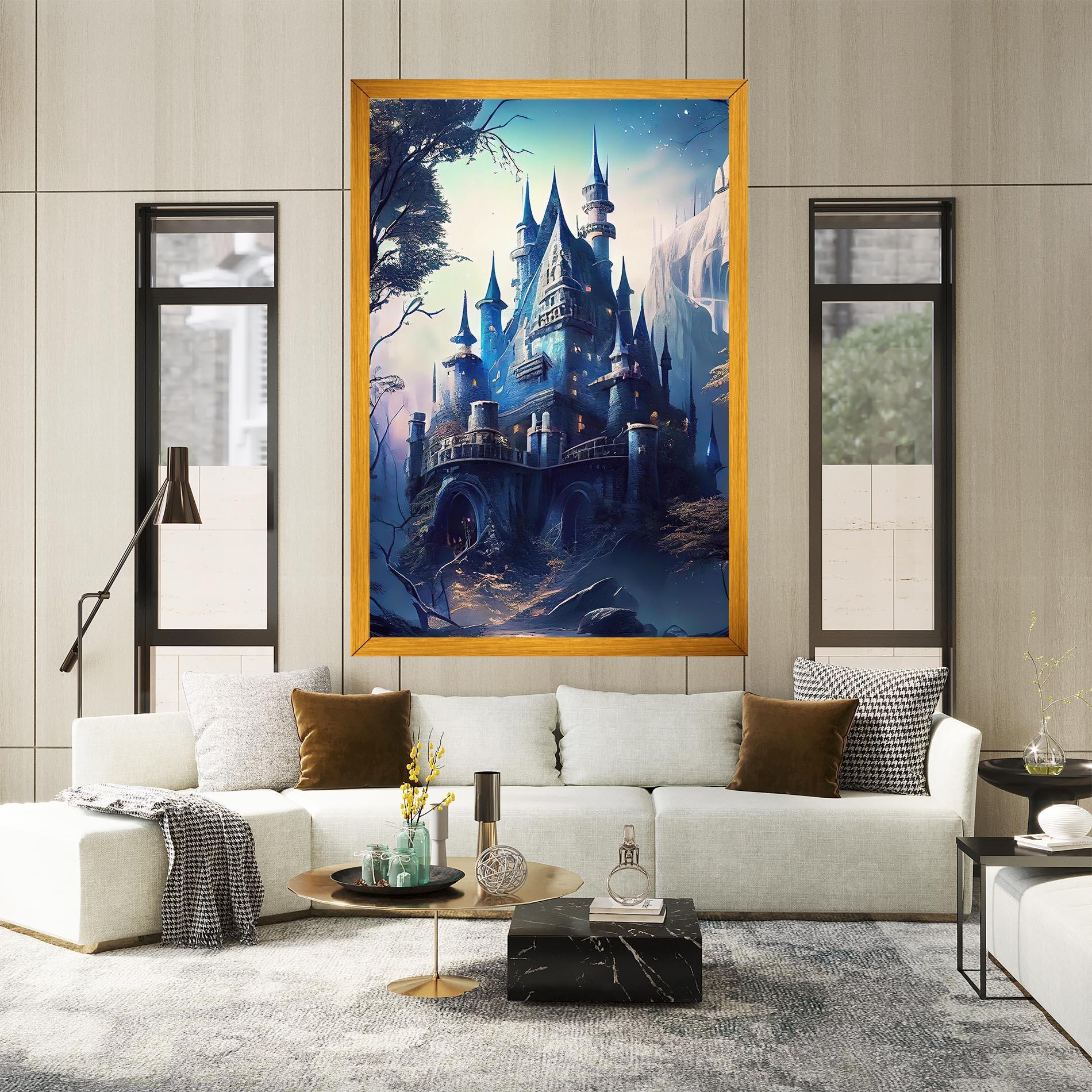 Tablou Canvas Blue Art Castle mockup 2