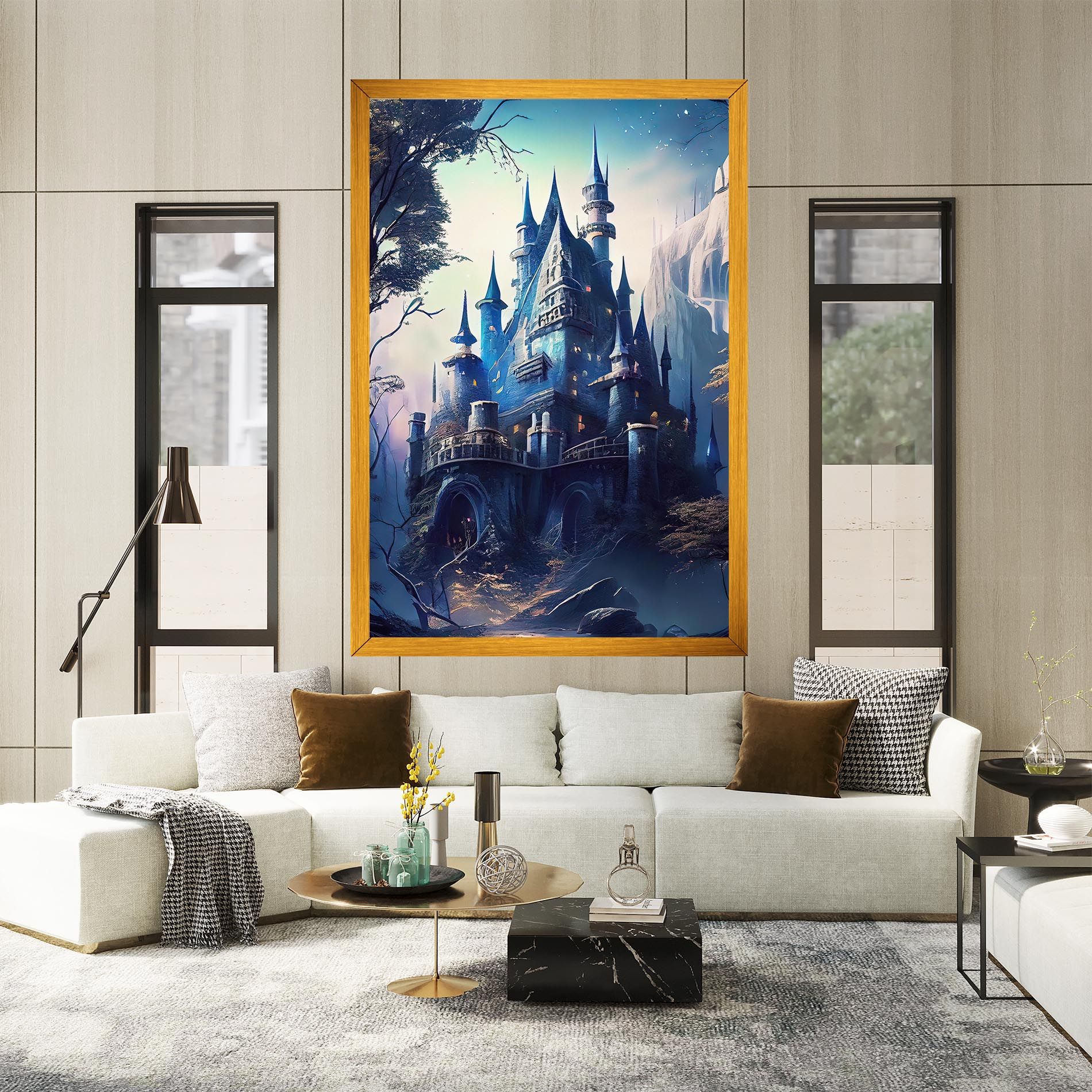 Blue Art Castle mockup 2