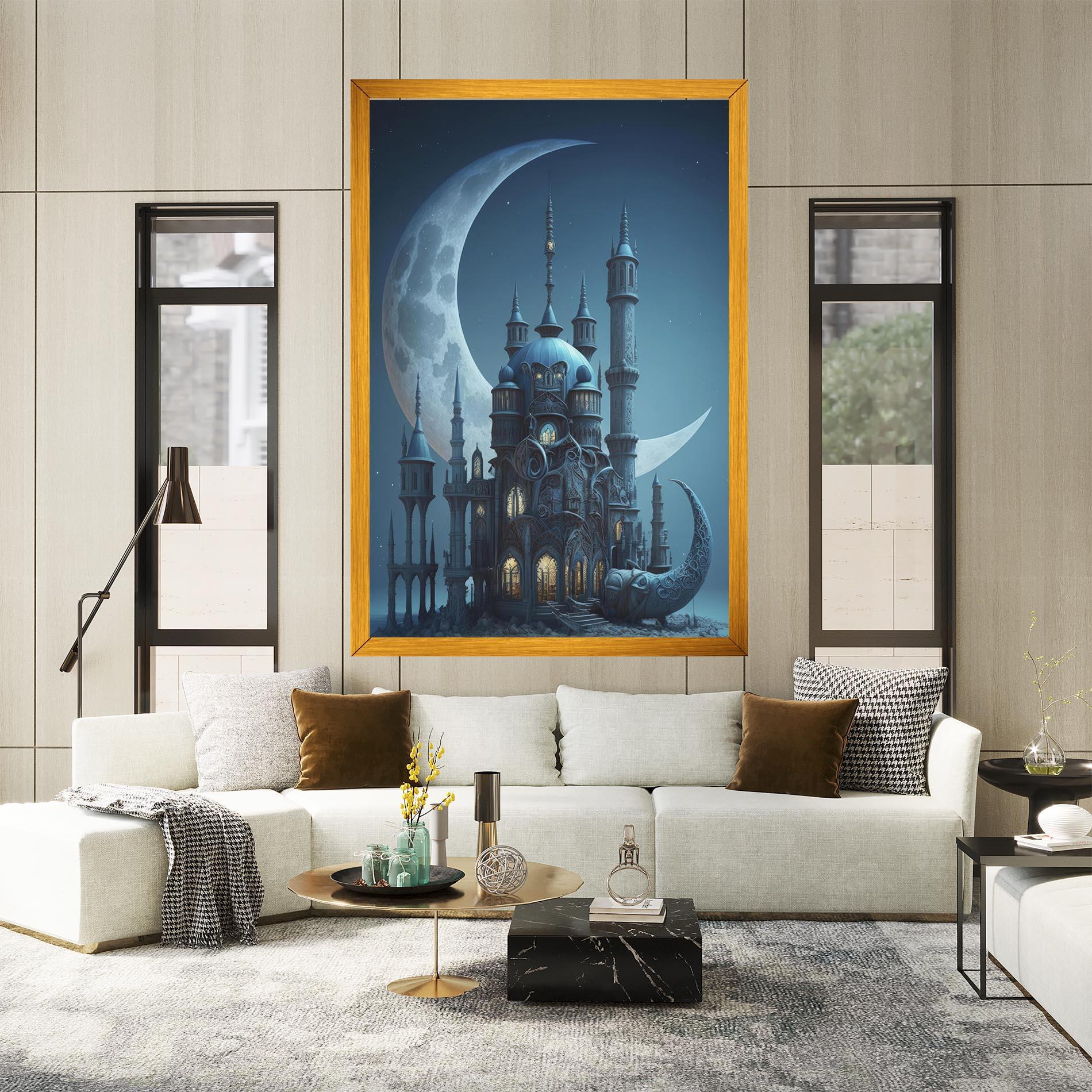 Tablou Canvas Mosque Moon mockup 2